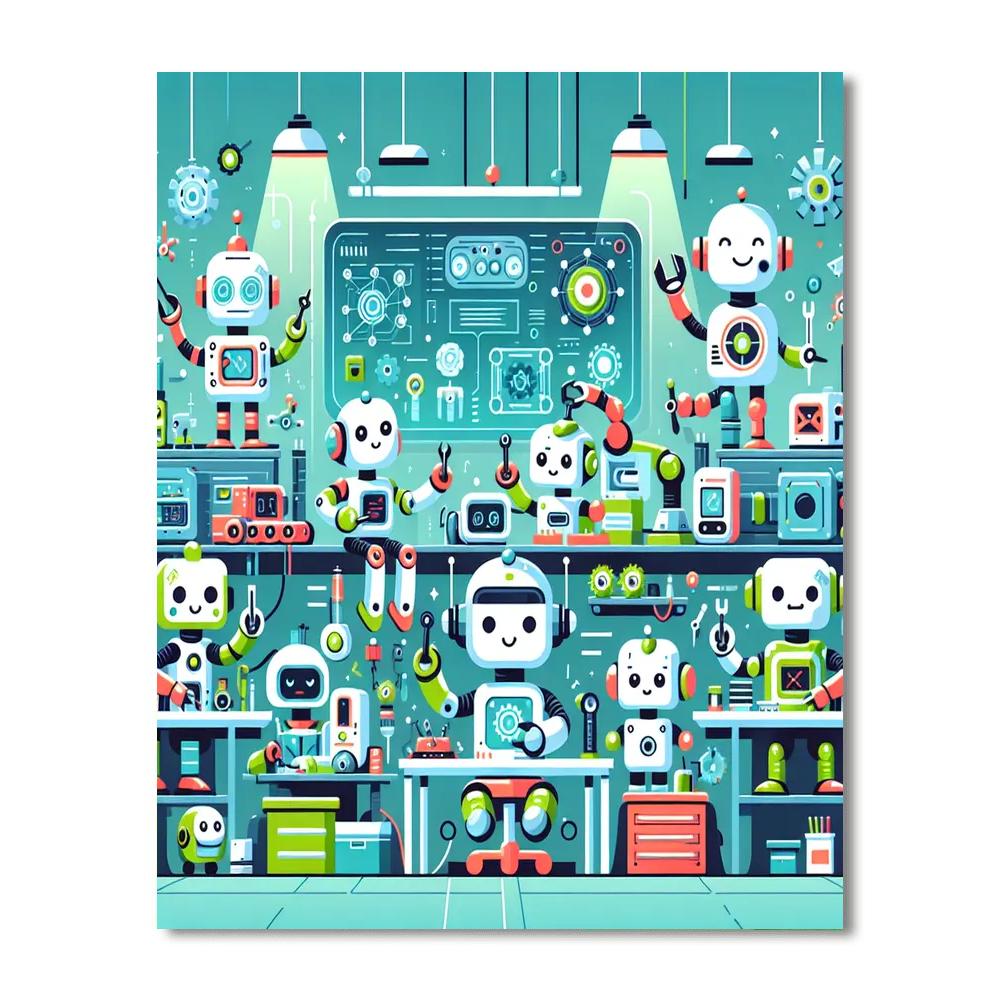 Robot Innovators' Workshop Numbered Painting Kits
