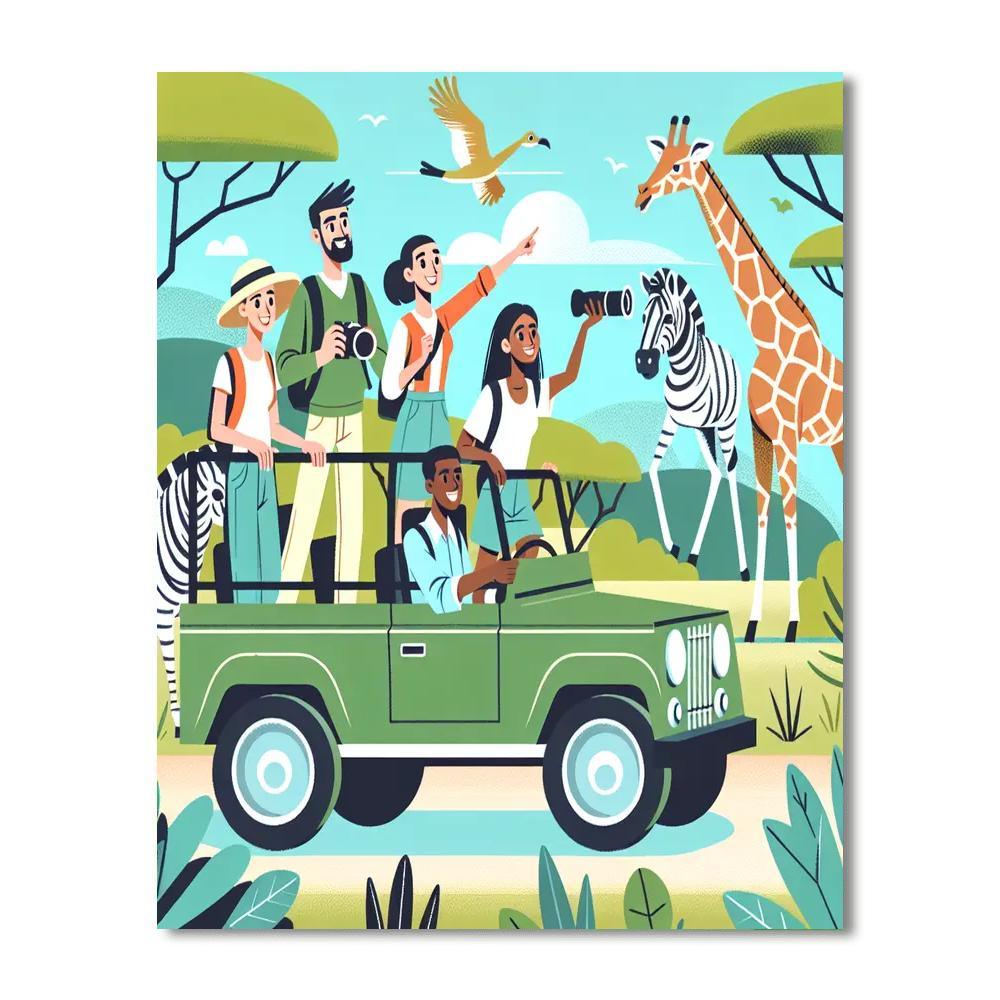Safari Explorers' Trek Paint By Numbers