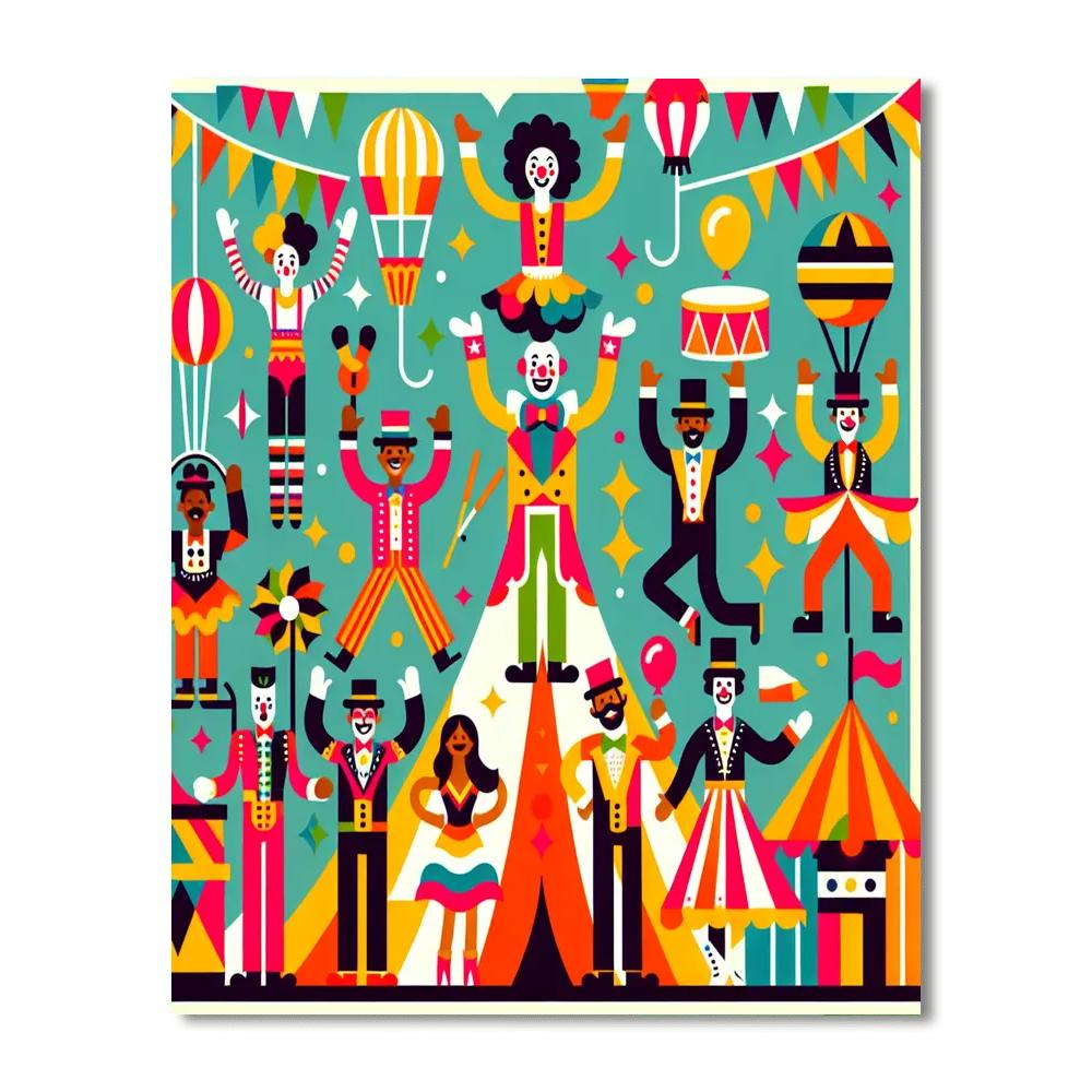 Circus Celebration Extravaganza Painting By Numbers Kit