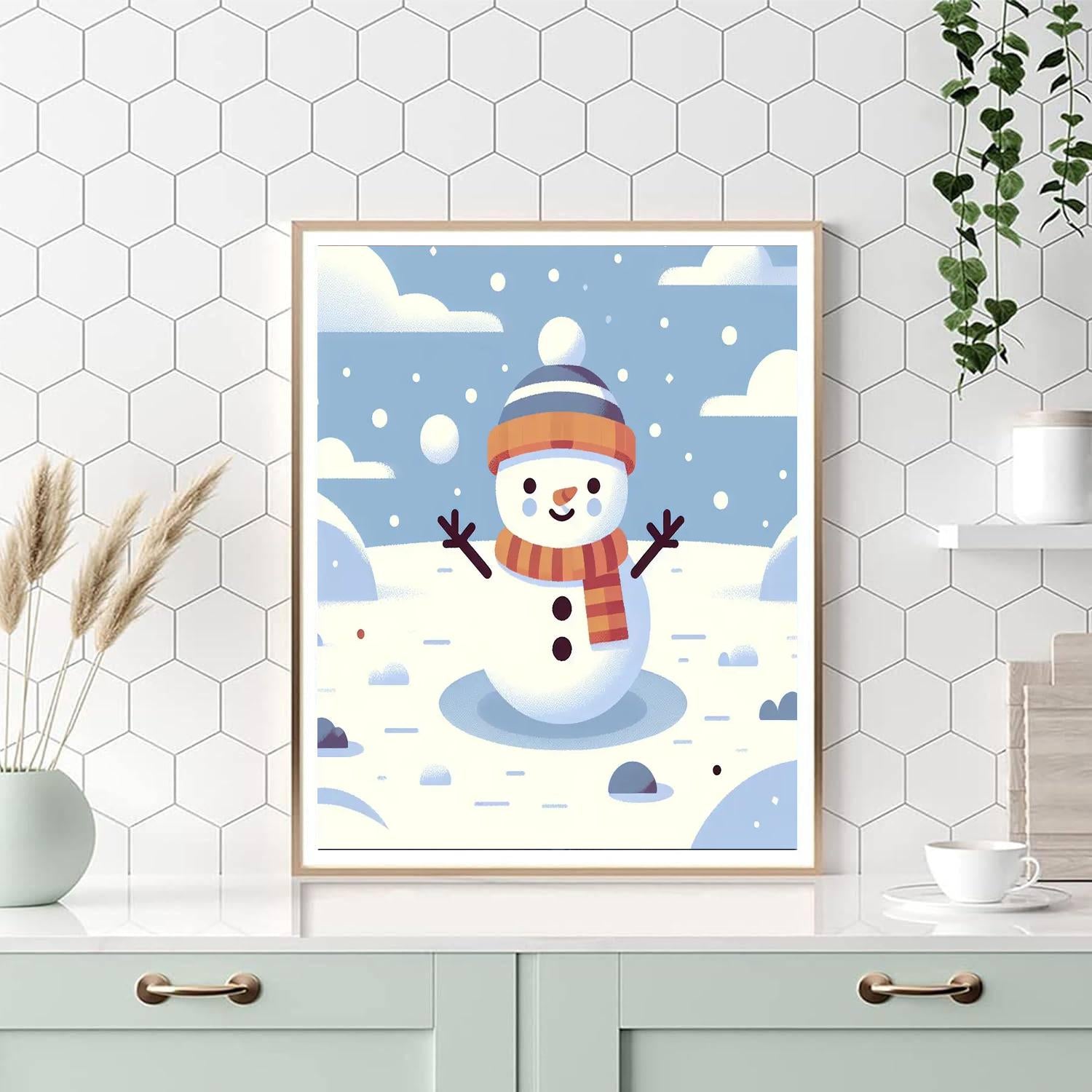 Snowman's Winter Fun Numbered Painting Kits