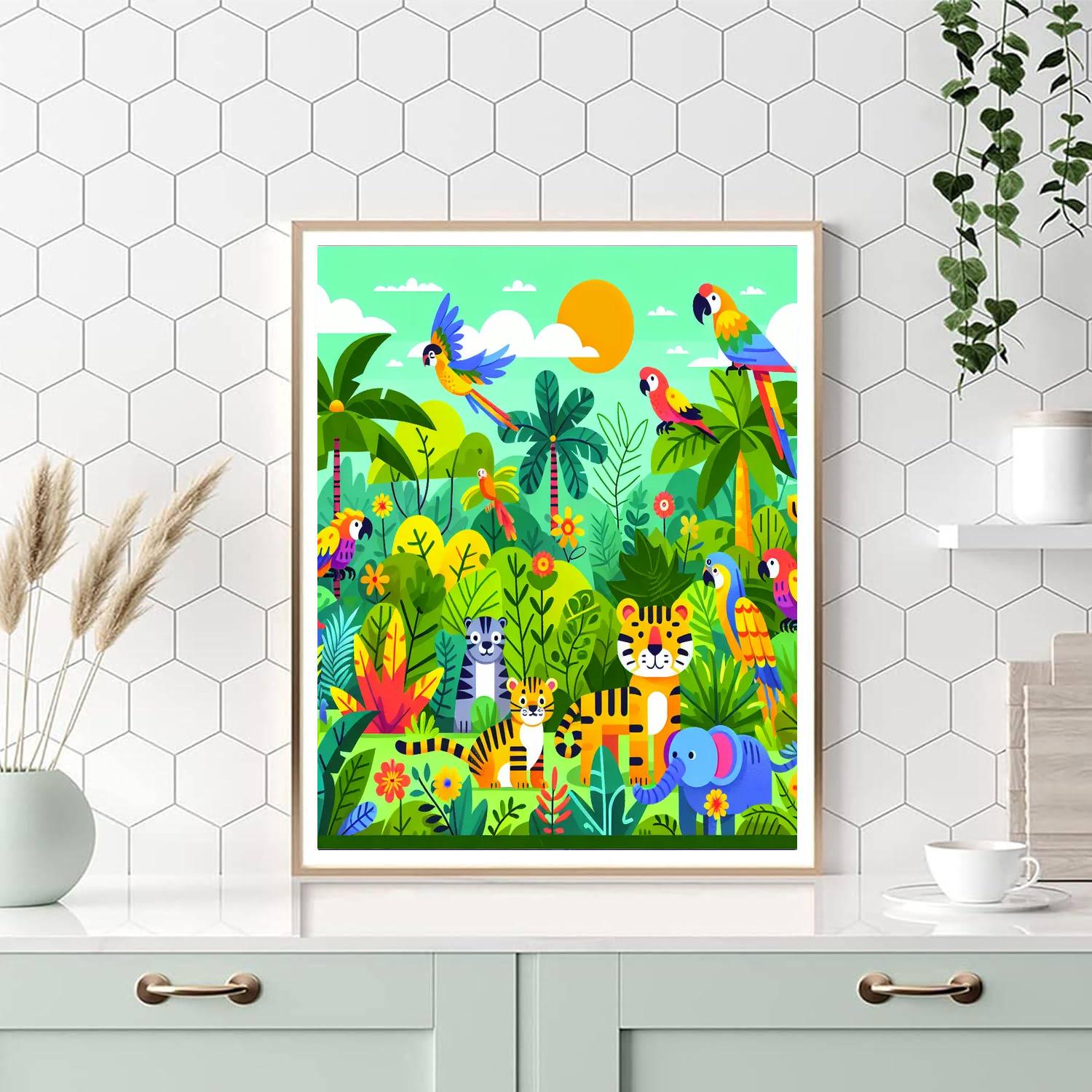 Jungle Journey Adventure Paint By Numbers Art