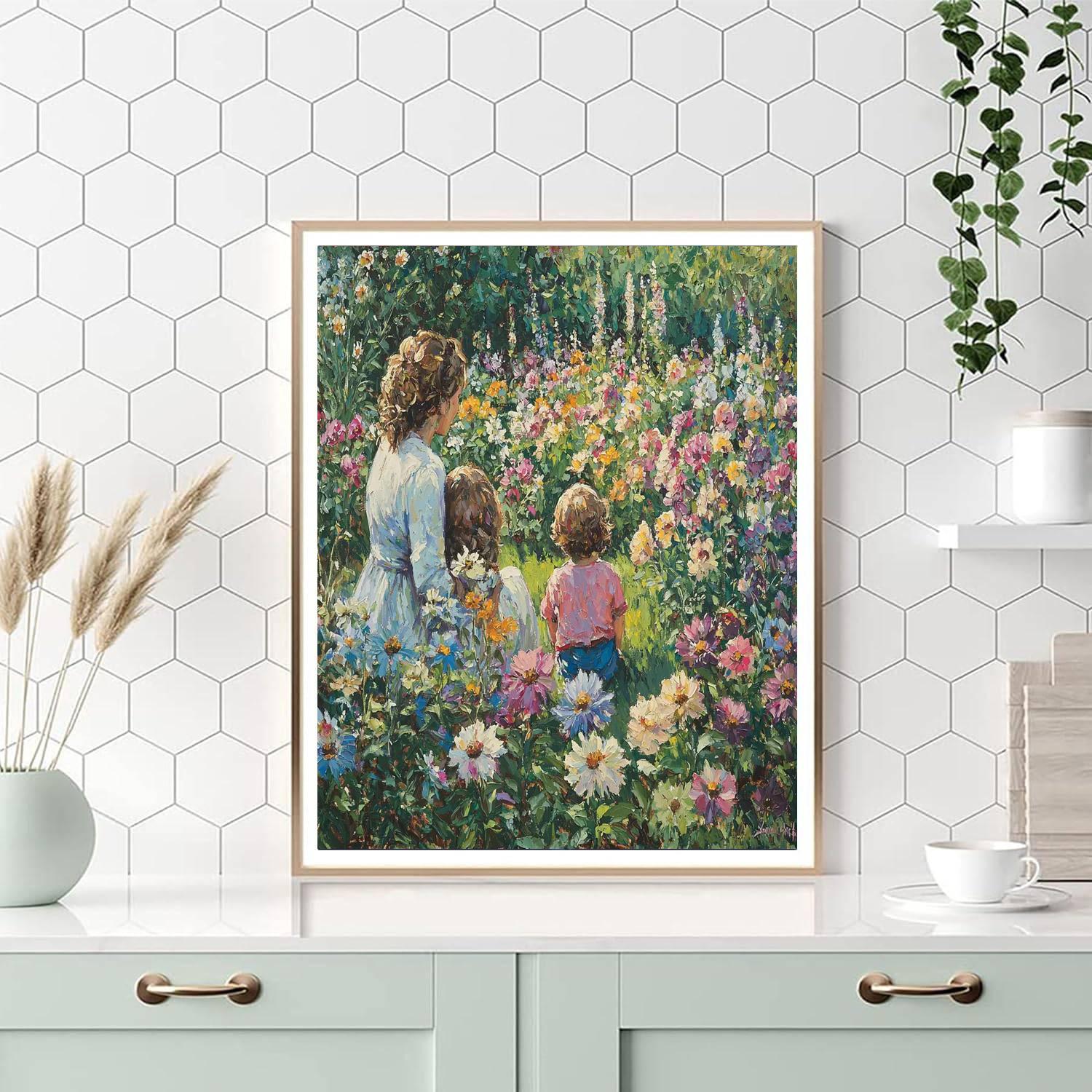 A Day In The Garden Painting Number Kit