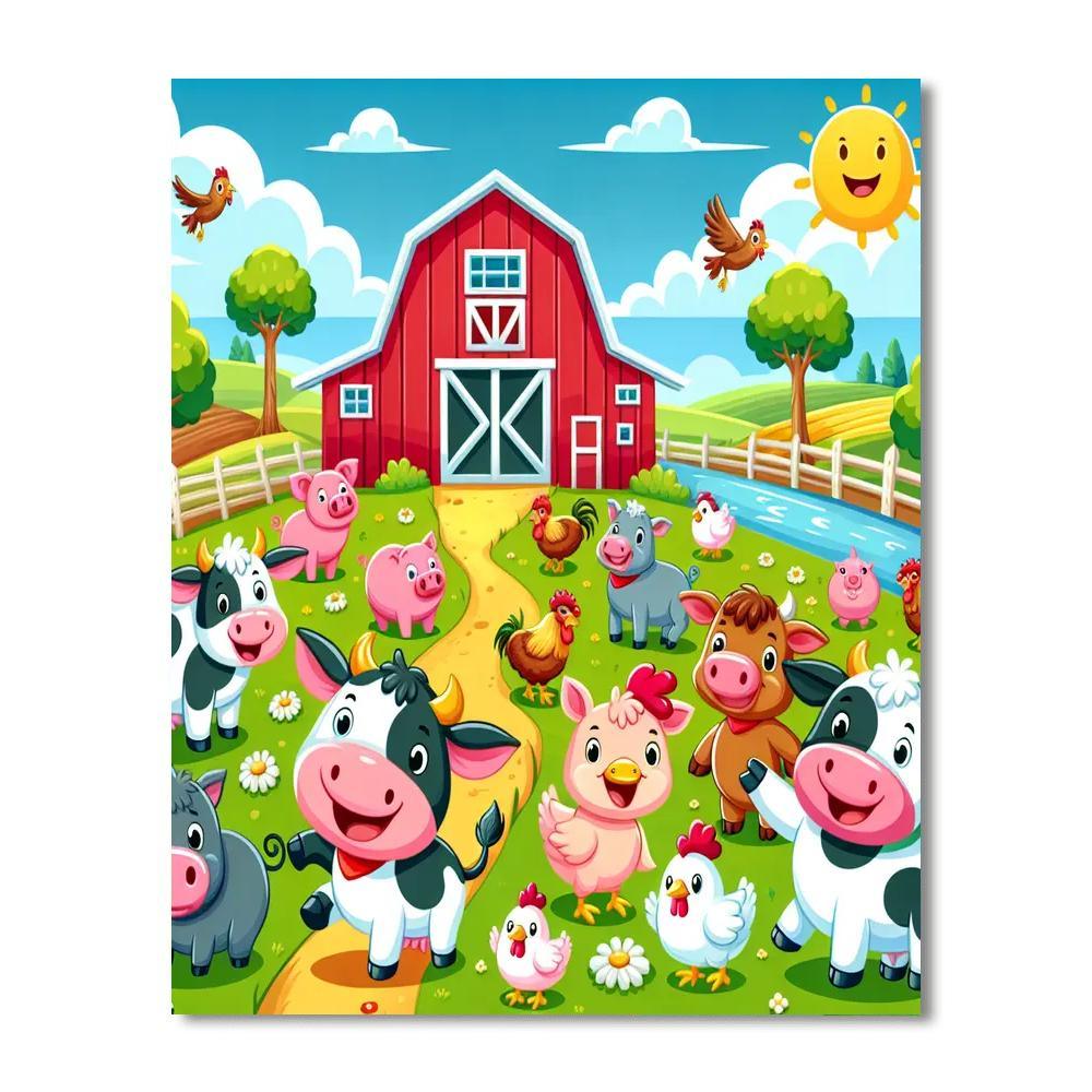 Fantastic Farm Numbered Painting Kits
