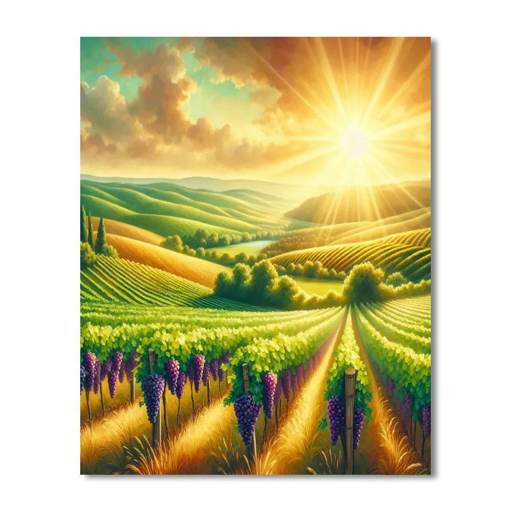 Sunkissed Vineyard Retreat DIY Paint By Numbers