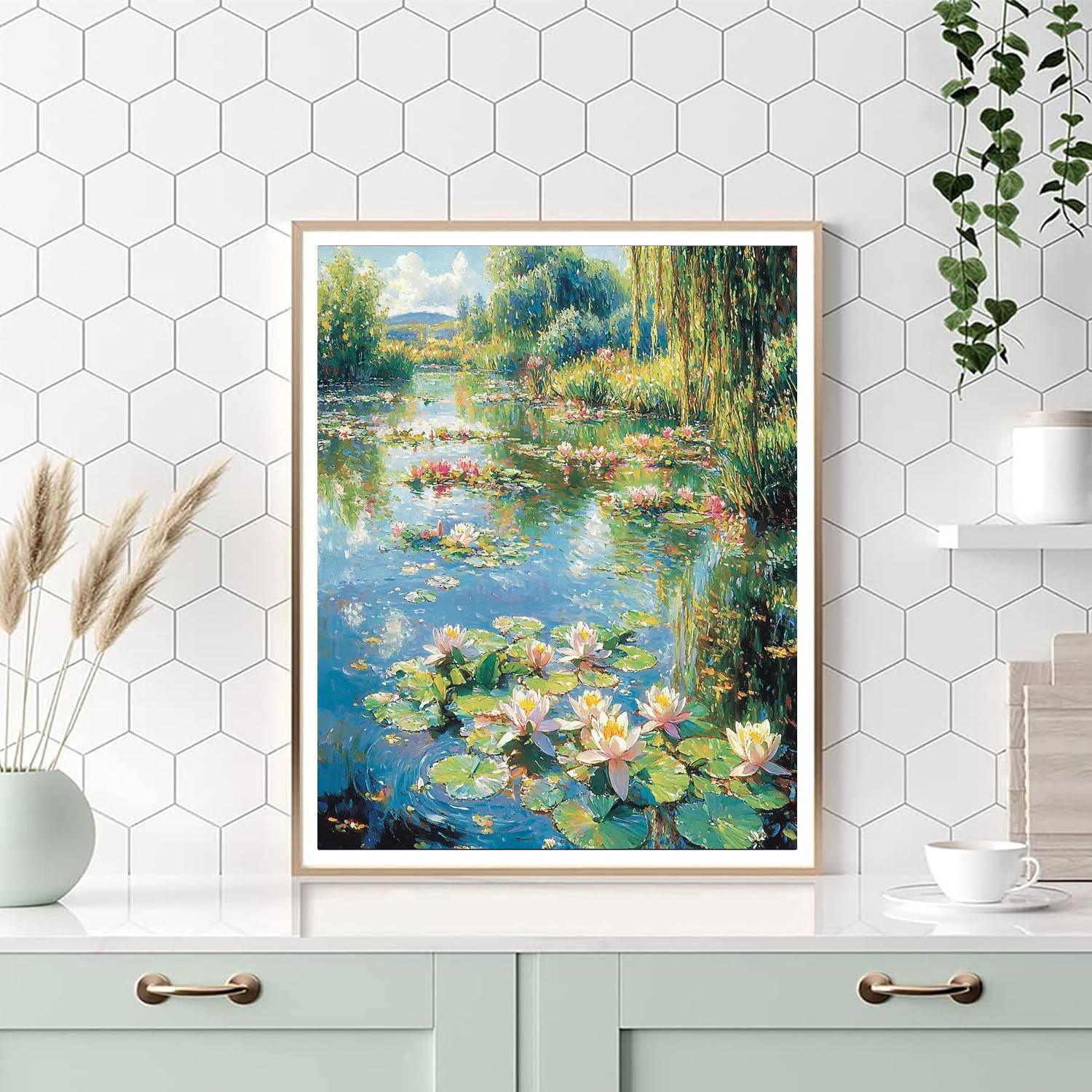 Monet Inspired Mystical Water Garden  Painting By Numbers Kit