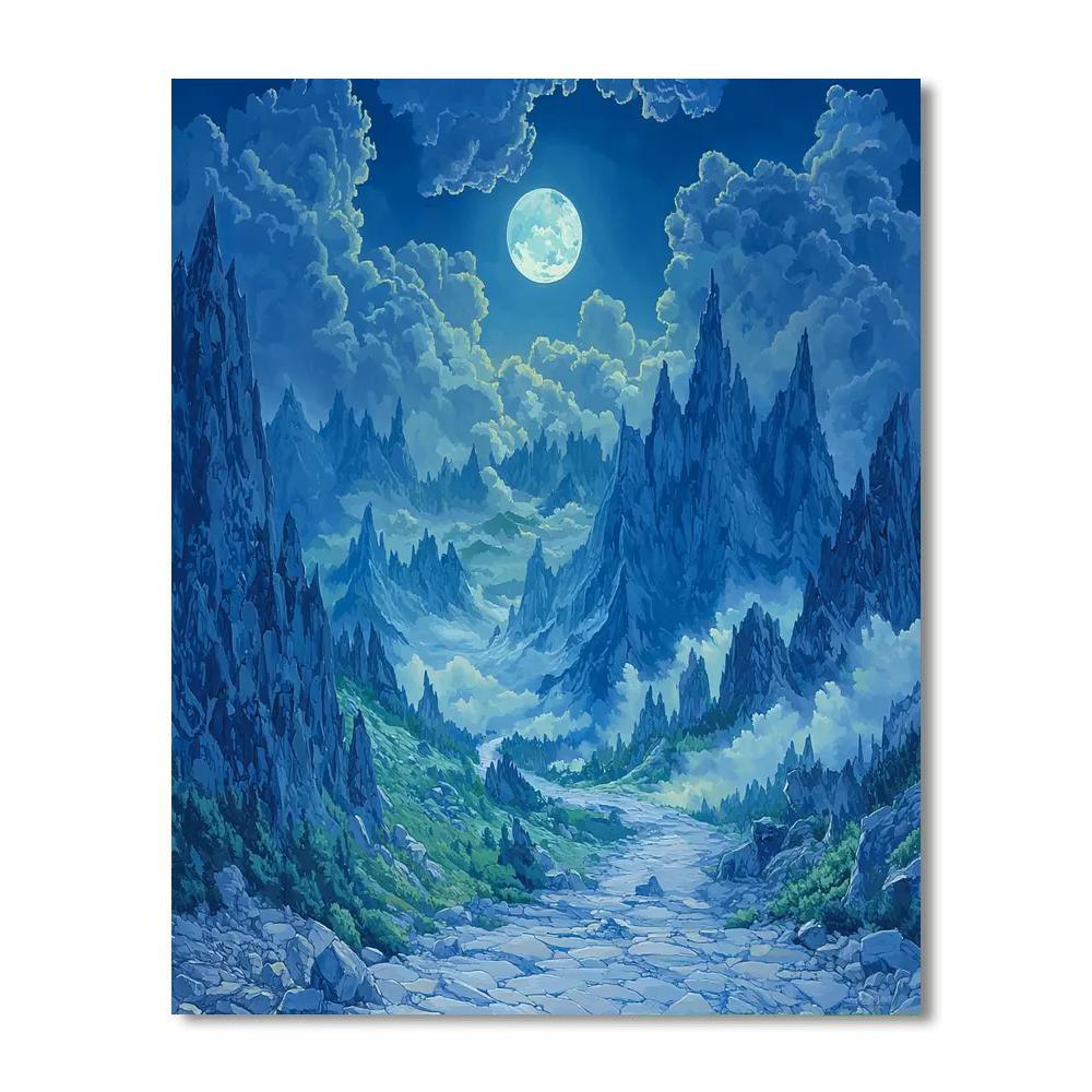 René Magritte Inspired Ethereal Voyage  DIY Paint By Numbers