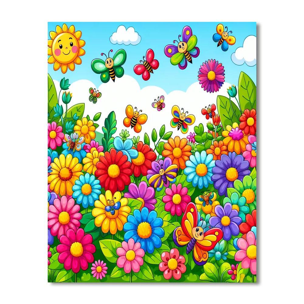Vibrant Garden Fun Painting By Numbers Kit