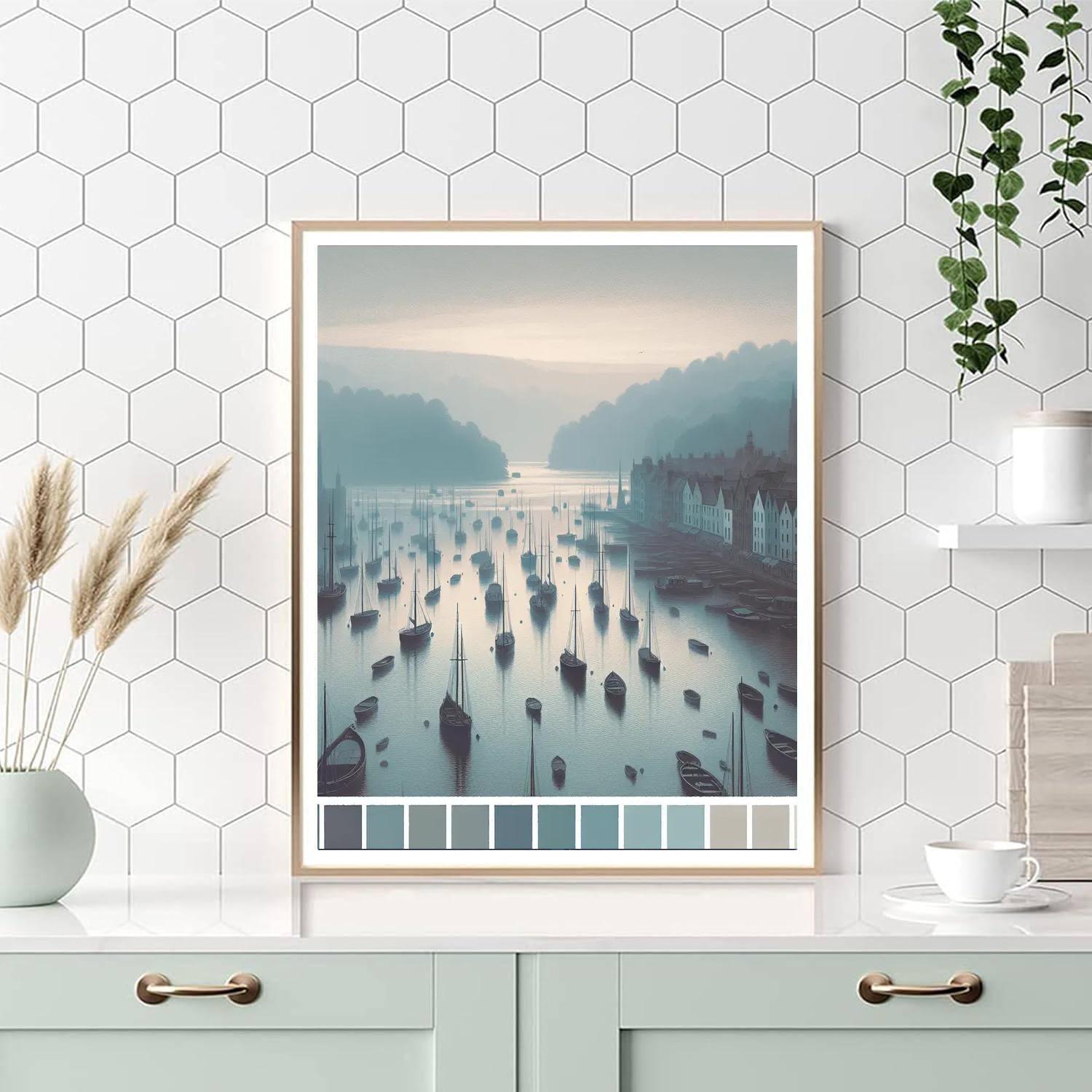 Mystical Harbor Dawn Paint By Numbers