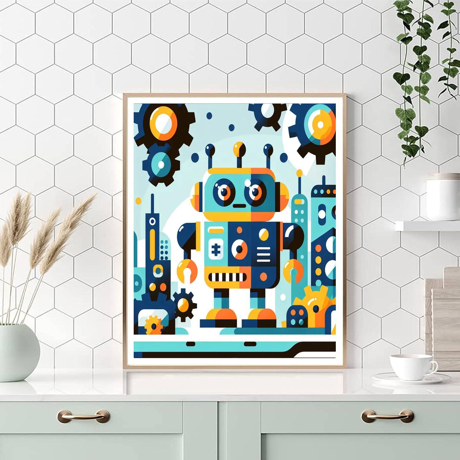 Robotic Buddy Adventure Paint By Color