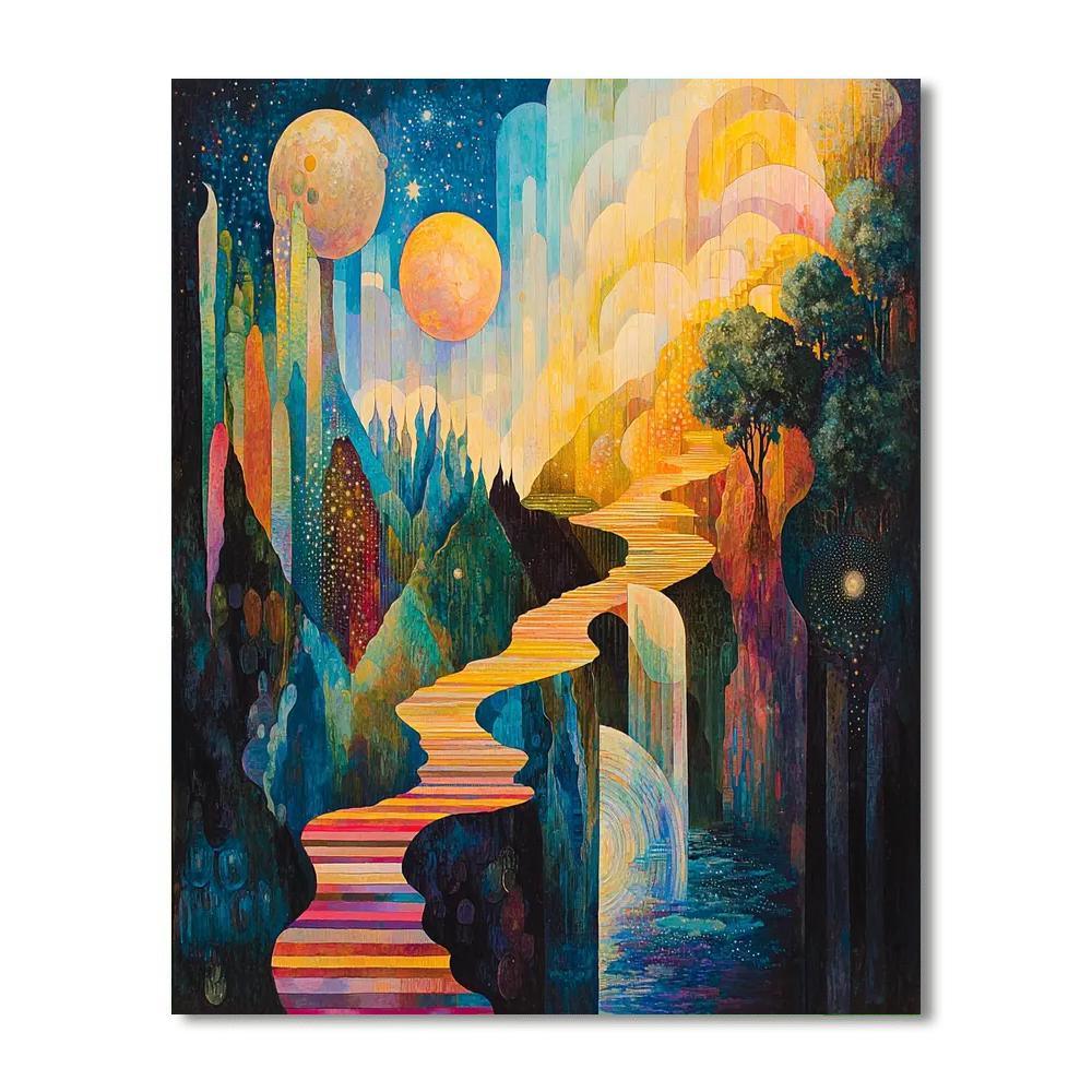 Max Ernst Inspired Illuminated Dreams  Paint By Numbers