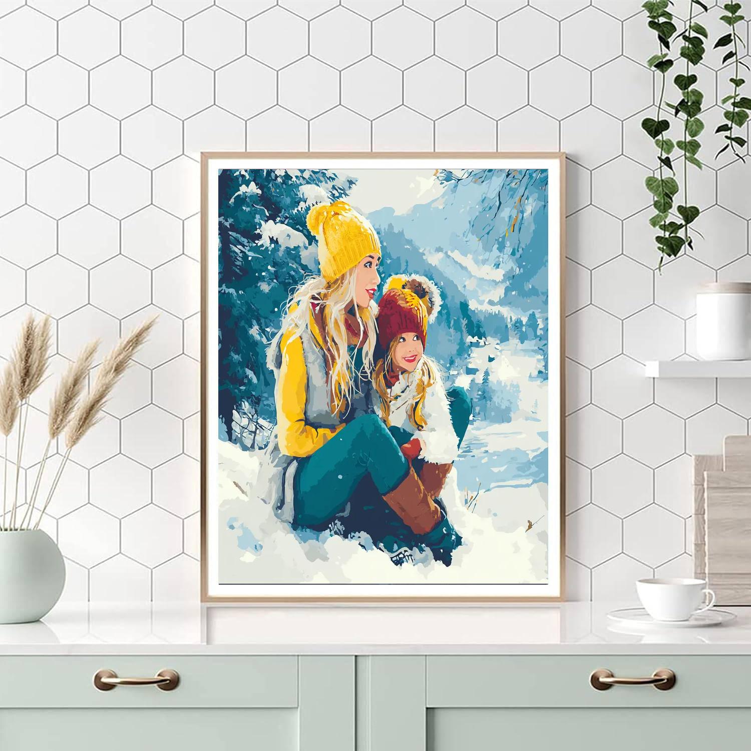 Winter Playtime Paint By Number