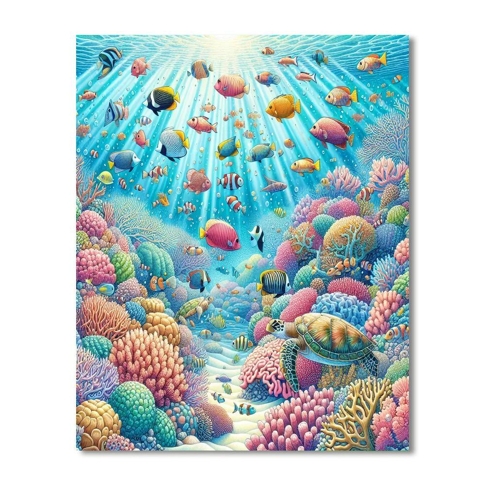 Underwater Reef Paradise Paint By Number