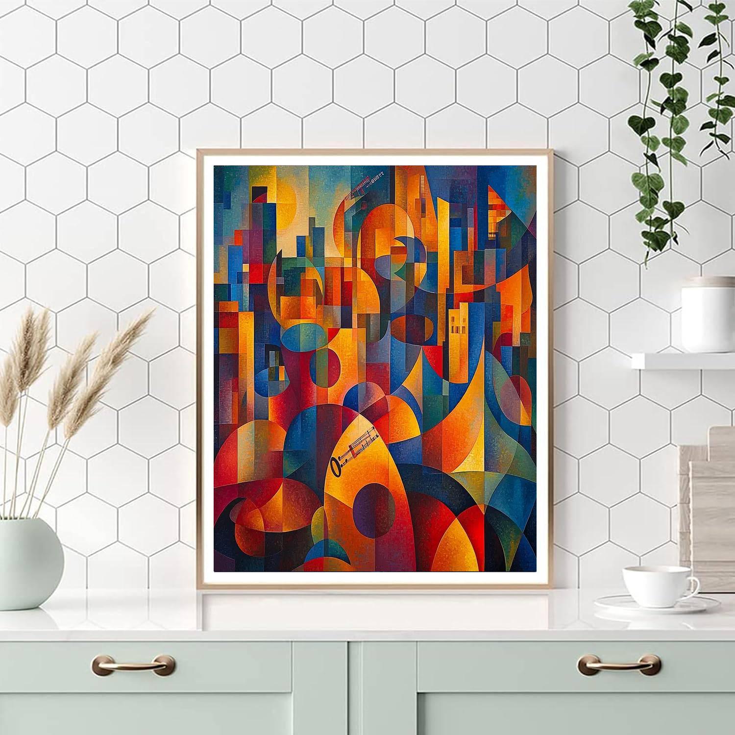 Wassily Kandinsky Inspired Urban Rhythms And Jazz  Number Painting