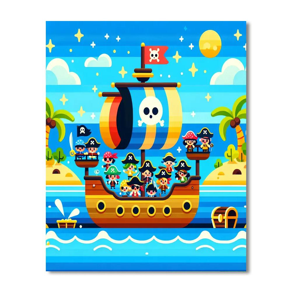 Historic Pirate Adventure Painting By Numbers Kit