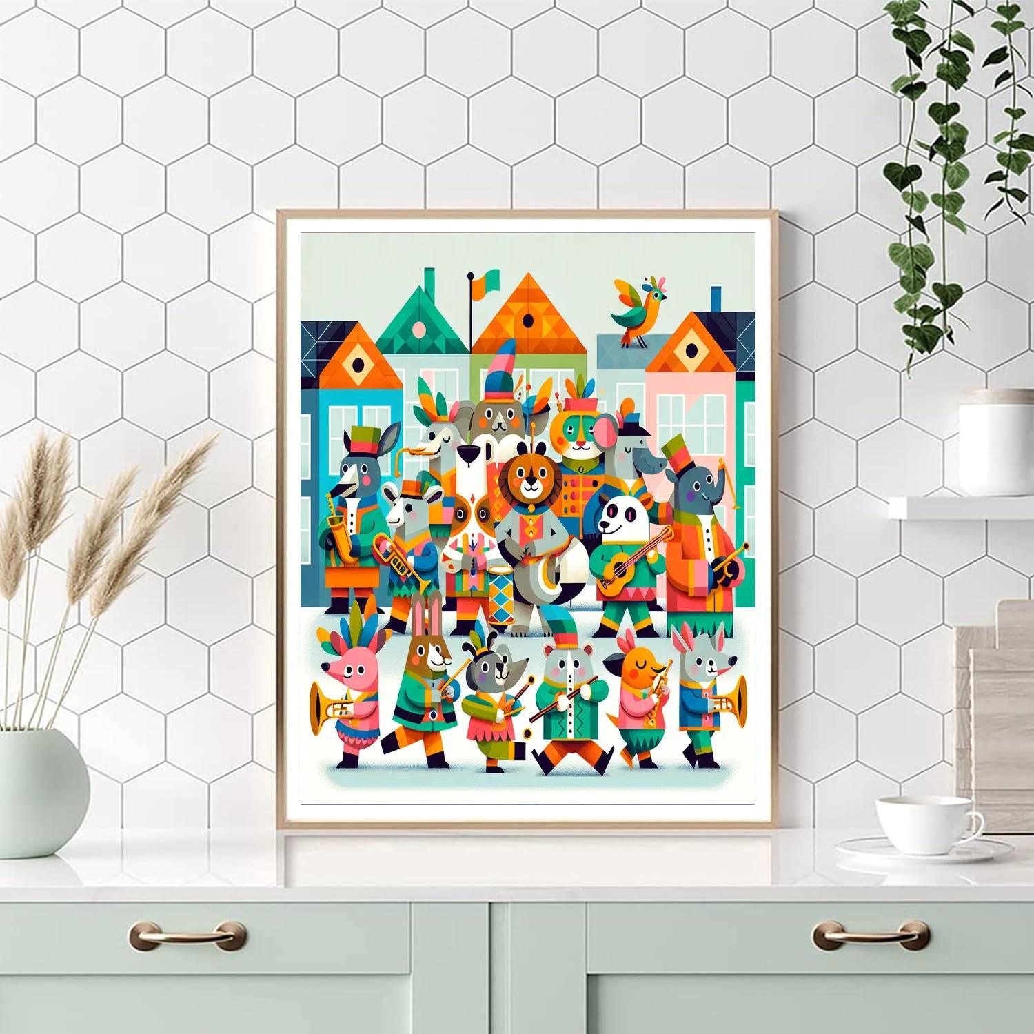 Animal Parade Extravaganza Painting By Numbers Kit