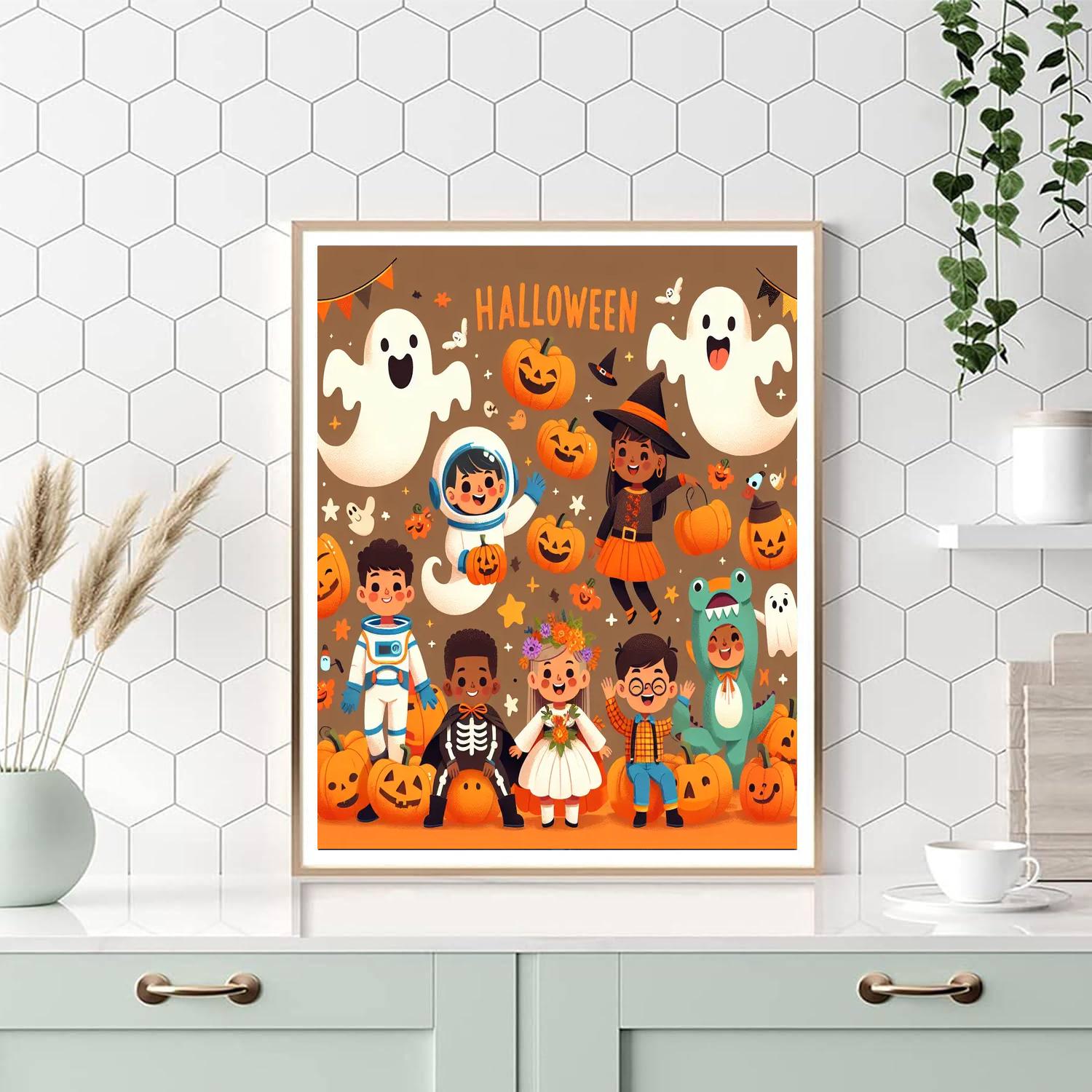 Happy Halloween Friends Paint By Numbers Art