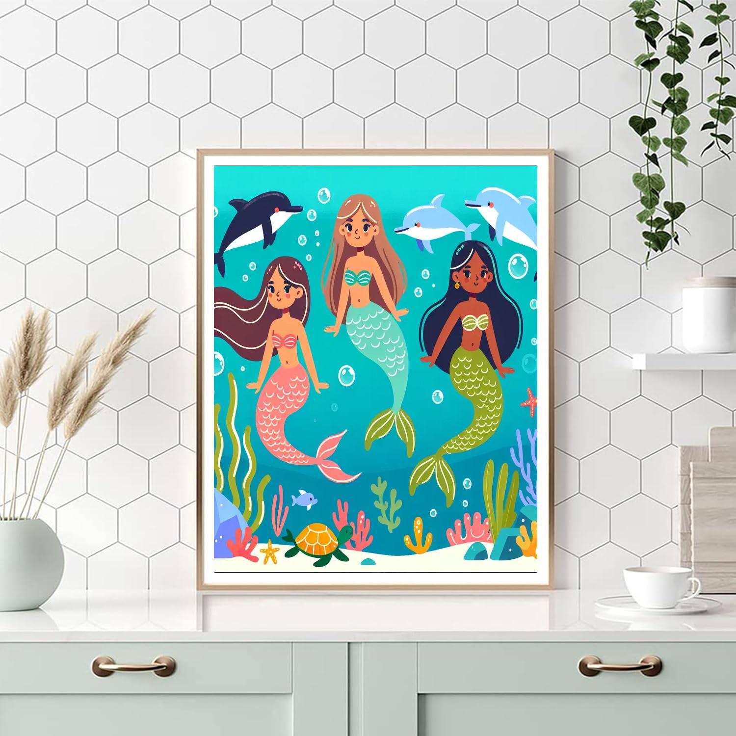 Mermaid Under The Sea Paint By Numbers Kits