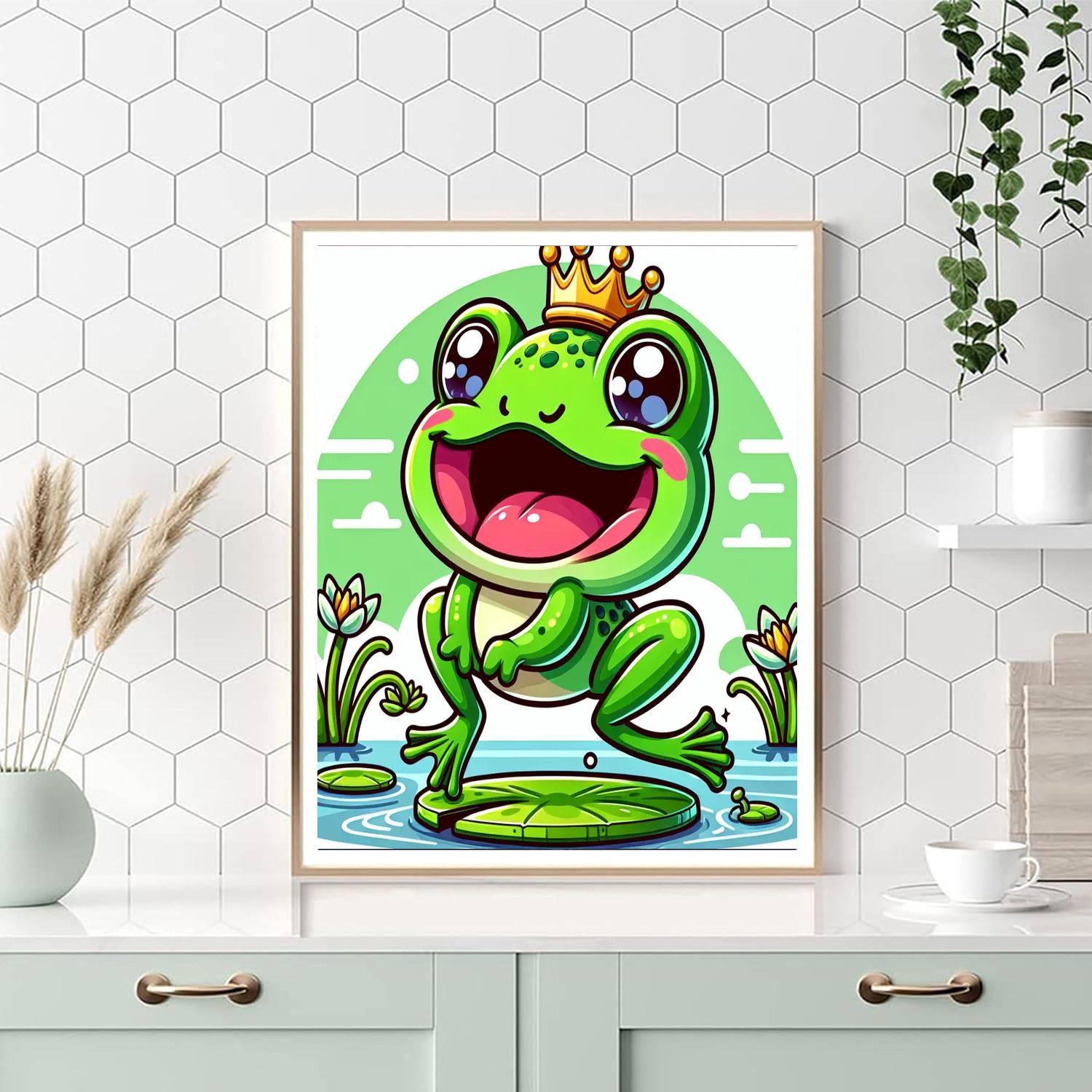 Silly Frog Prince DIY Paint By Numbers