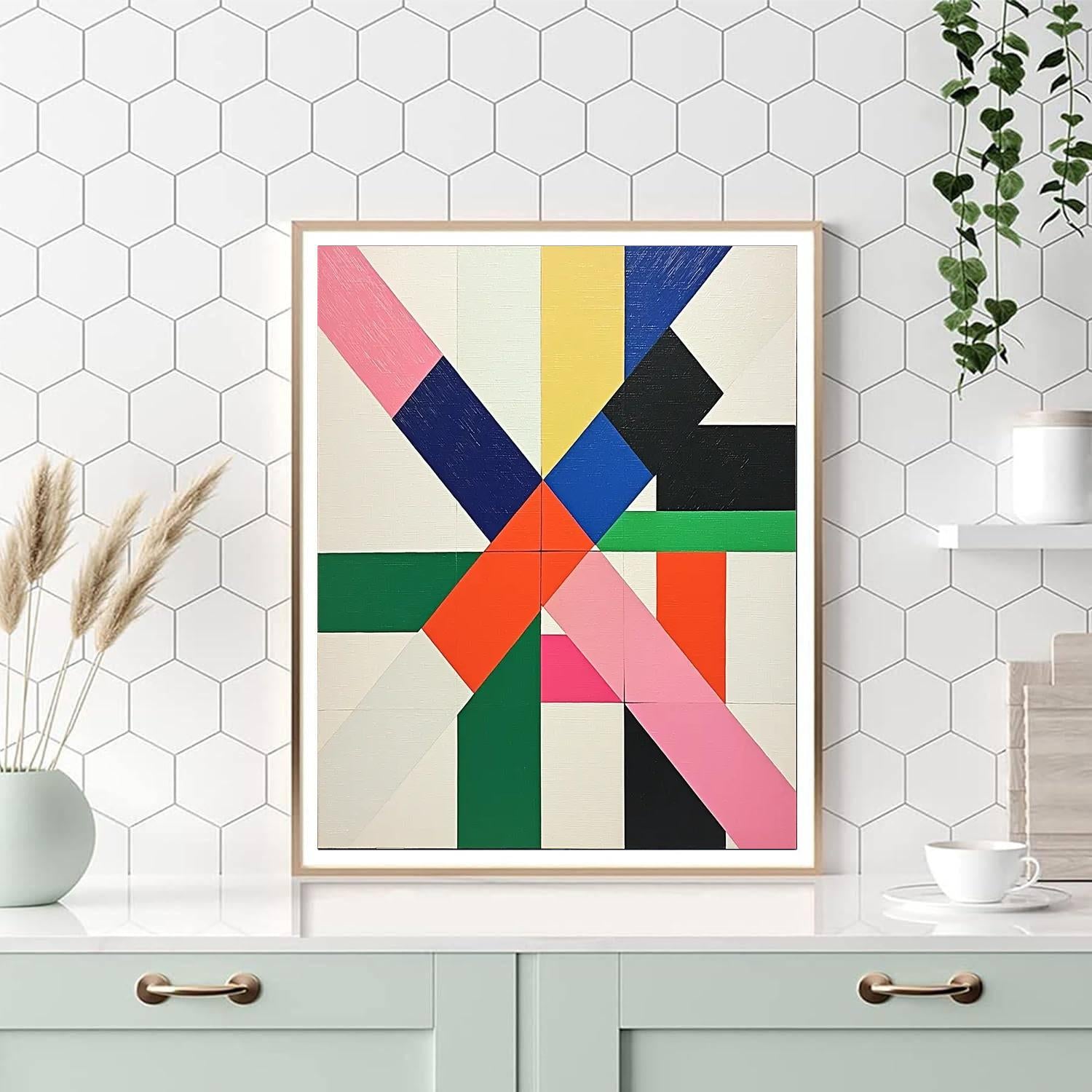 Kazimir Malevich Inspired Luminous Balance  Paint By Numbers