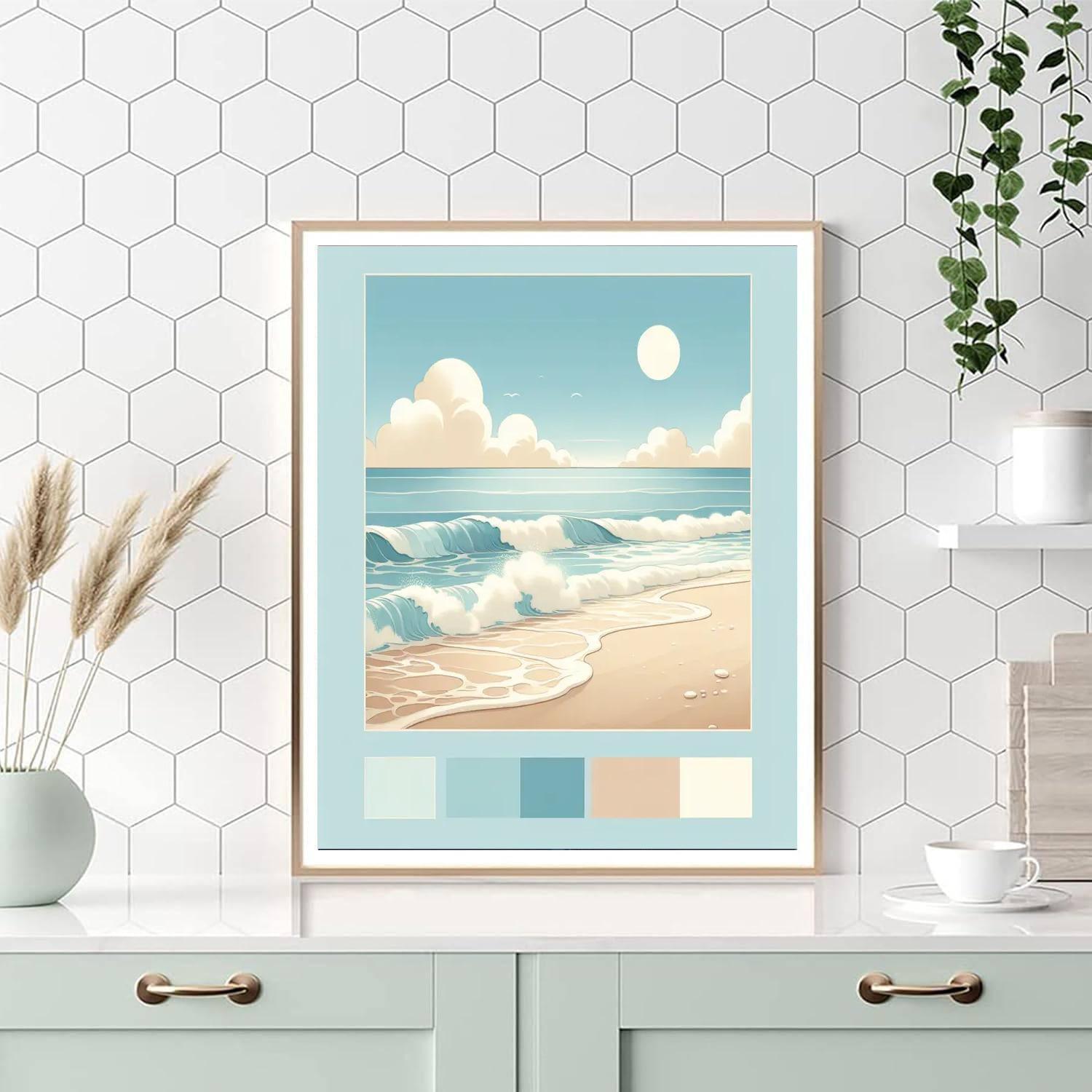 Gentle Waves And Sandy Shores Painting By Numbers Kit