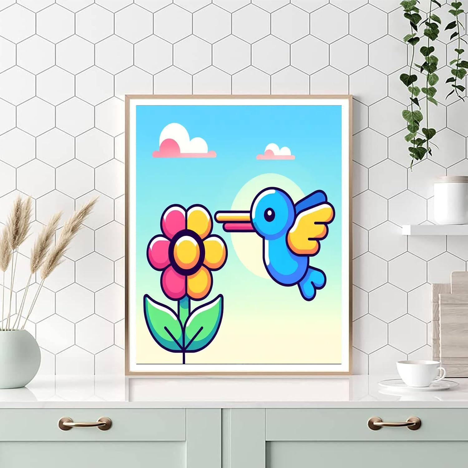 Harmonious Hummingbird Paint By Color