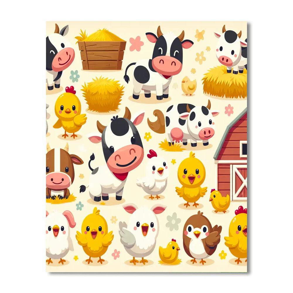 Fantastic Farm Fun Paint By Numbers Art