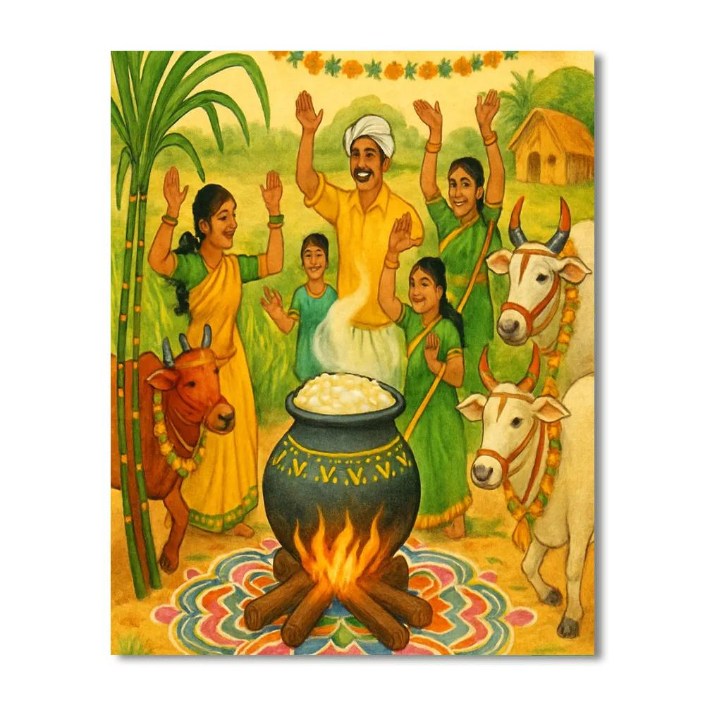 Pongal - India Paint By Number