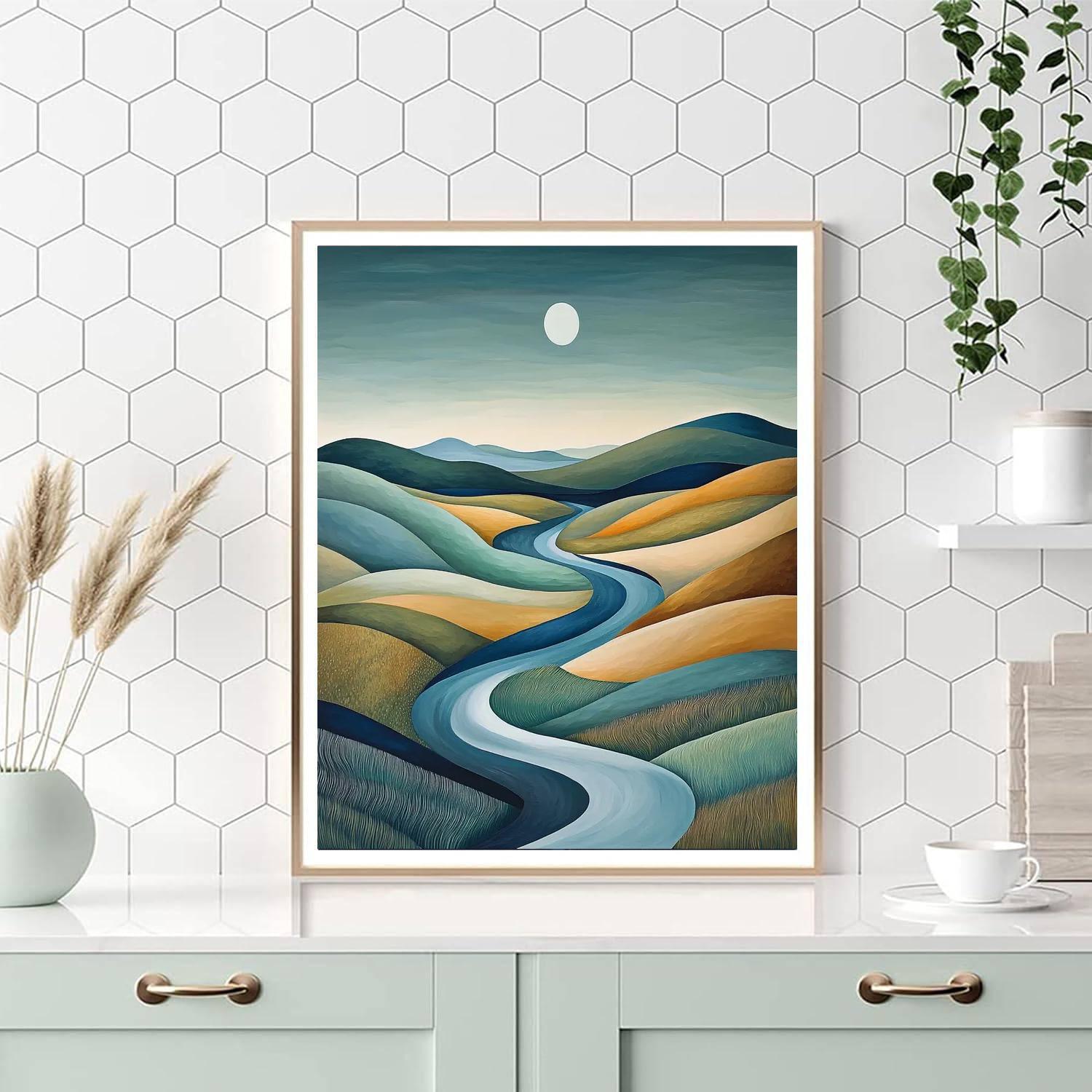 Nandalal Bose Inspired Riverine Rhythms  Painting Number Kit