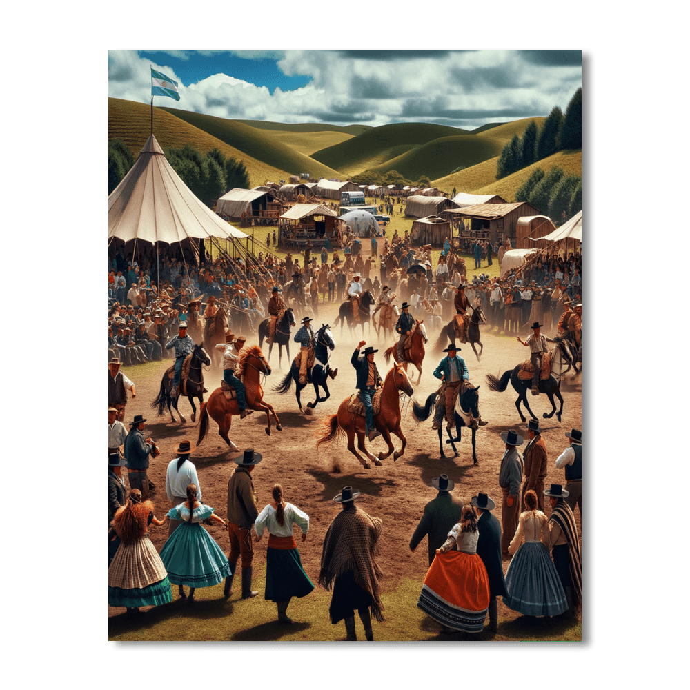 Fiesta De La Patria Gaucha - Uruguay DIY Paint By Numbers