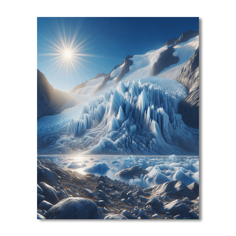 Glistening Glacier Painting Number Kit