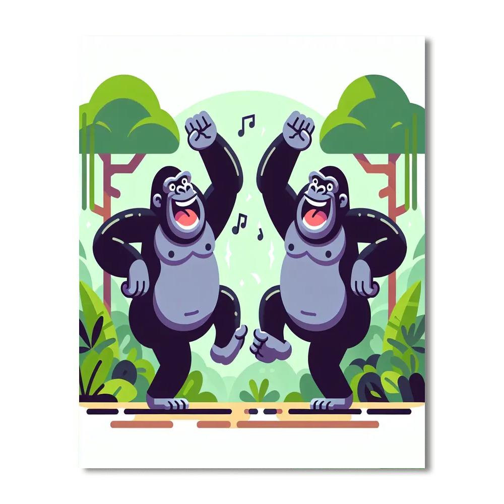 Groovy Gorillas Paint By Numbers Kits