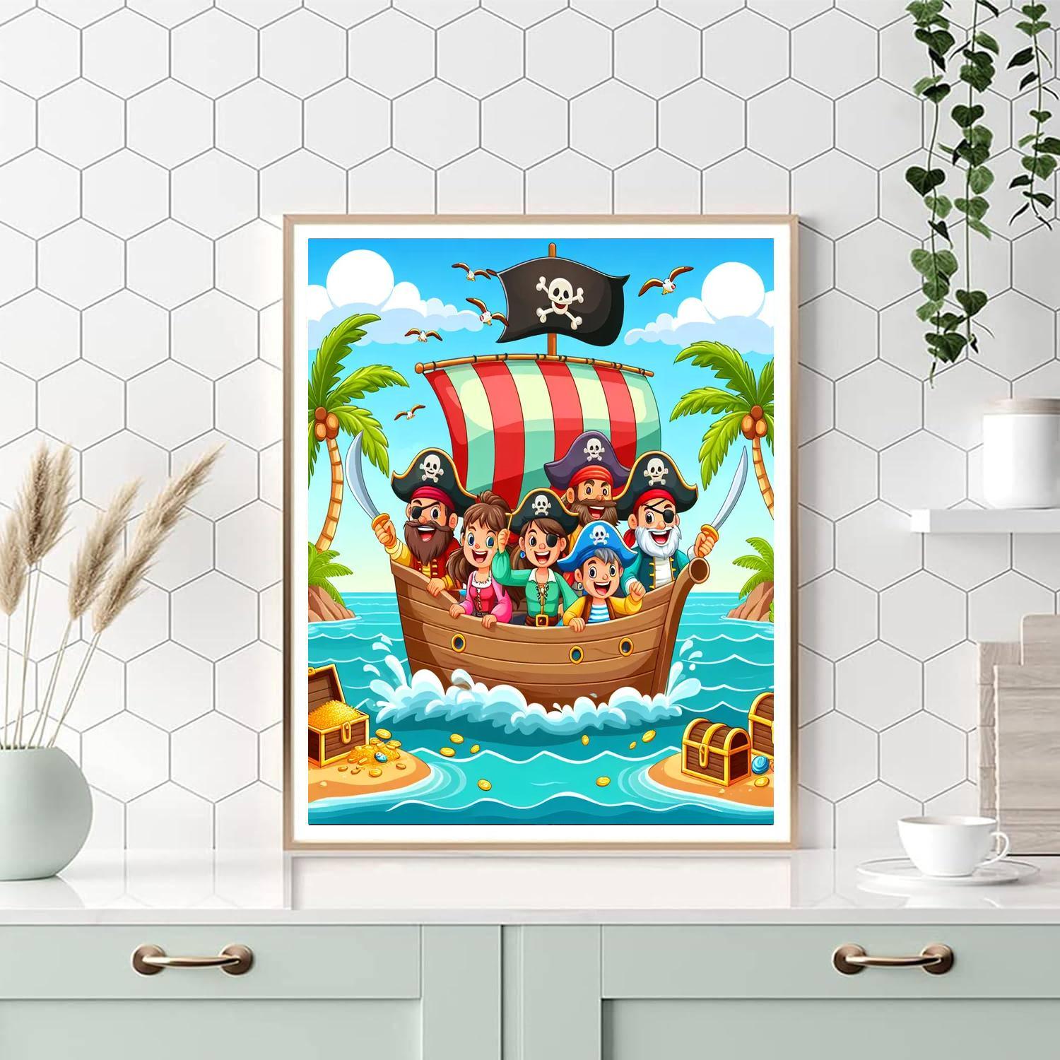 Exciting Pirate Adventure Paint By Numbers Kits