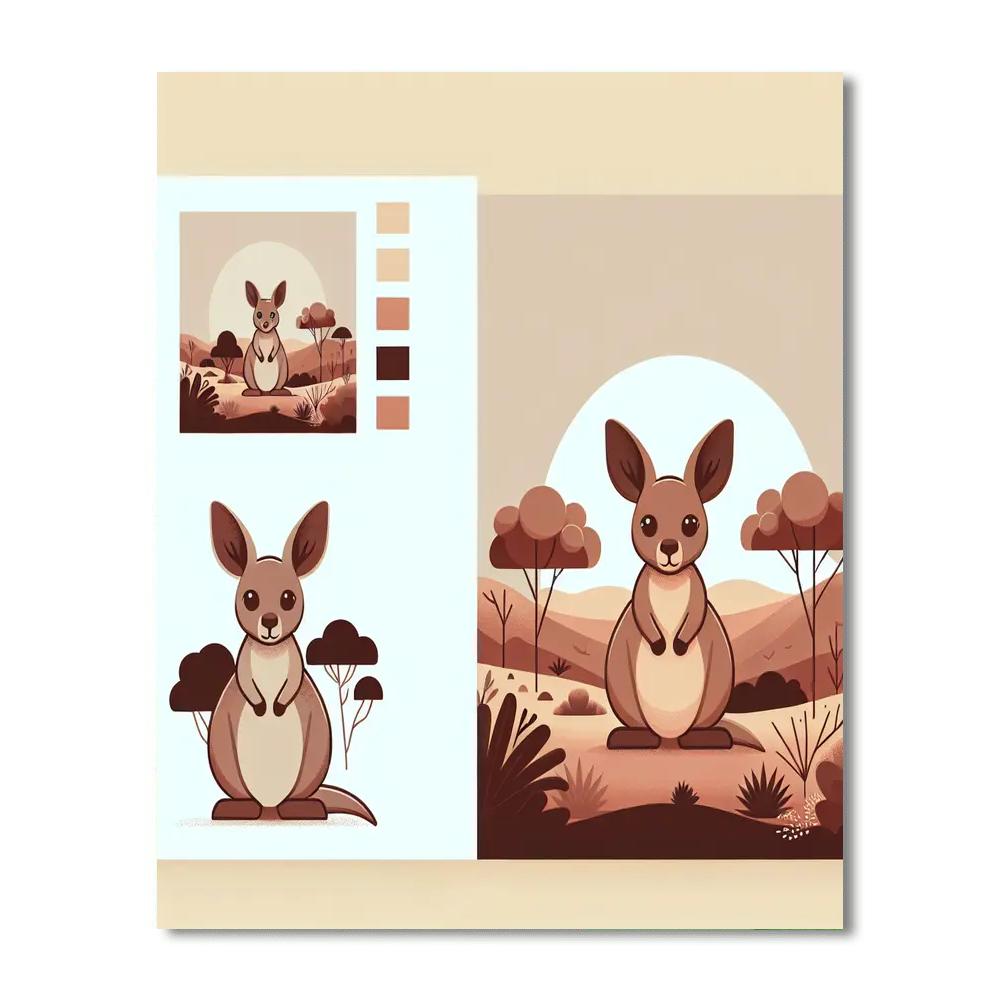 Wondrous Wallaby Paint By Numbers Art
