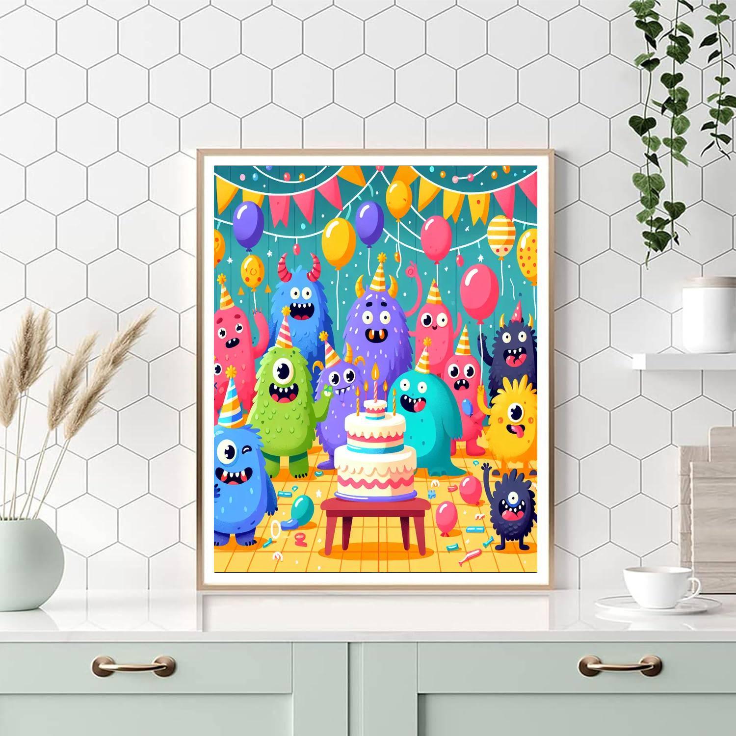 Merry Monster Party Paint By Numbers Kits
