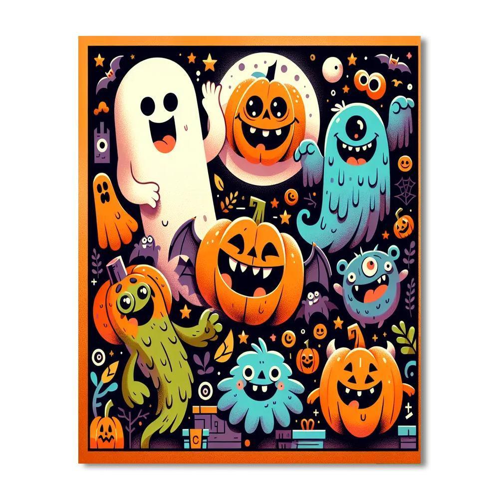 Silly Halloween Fun Number Painting