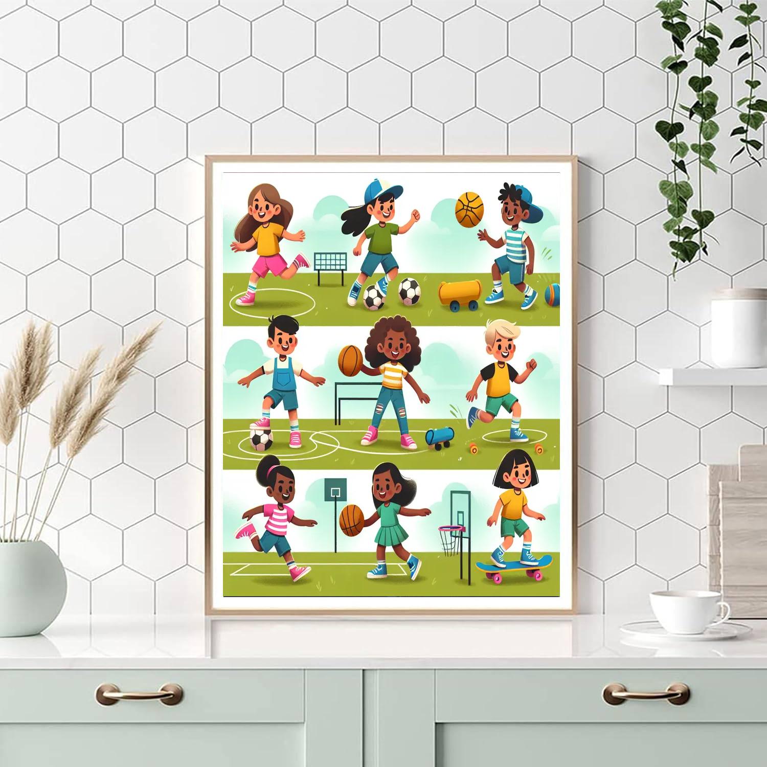 Sporty Adventure Squad Paint By Numbers