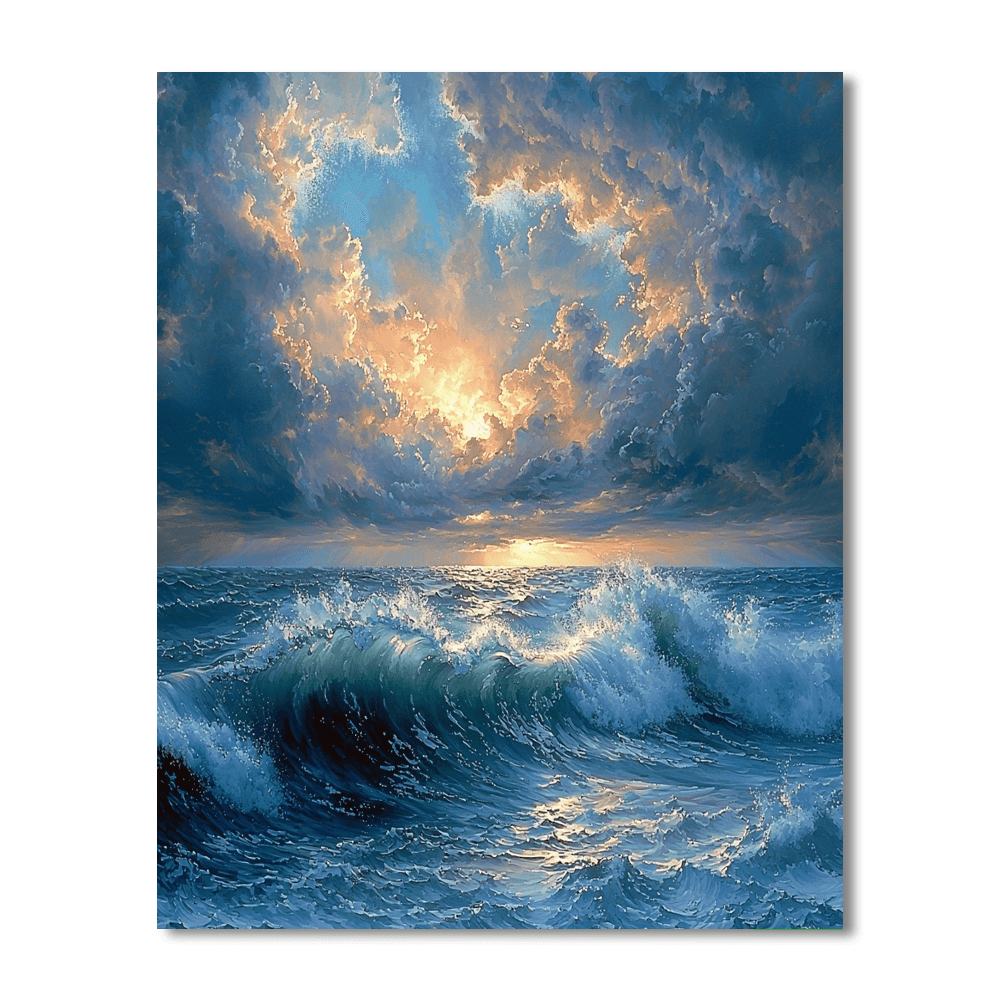 Rembrandt Inspired Baroque Ocean Majesty - DIY Painting By Numbers Kit
