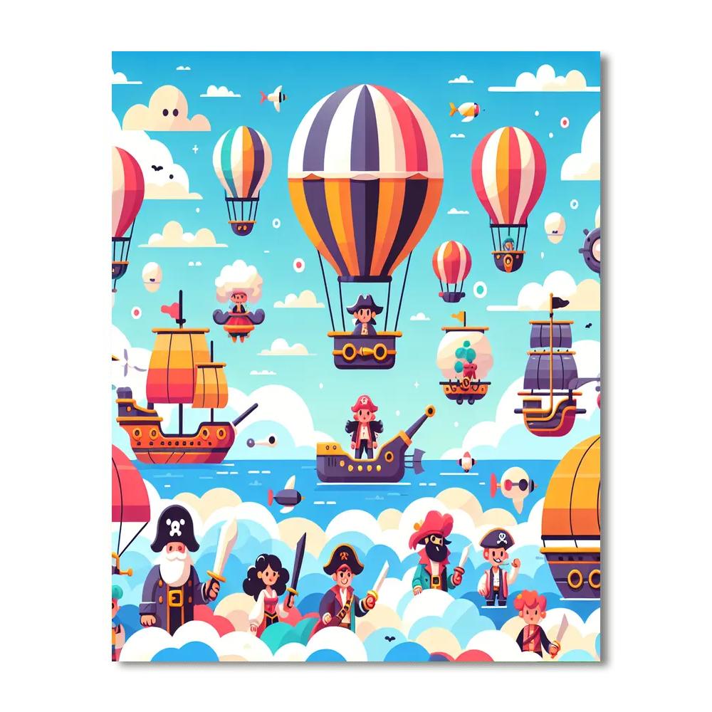 Sky Pirates Adventure Number Painting