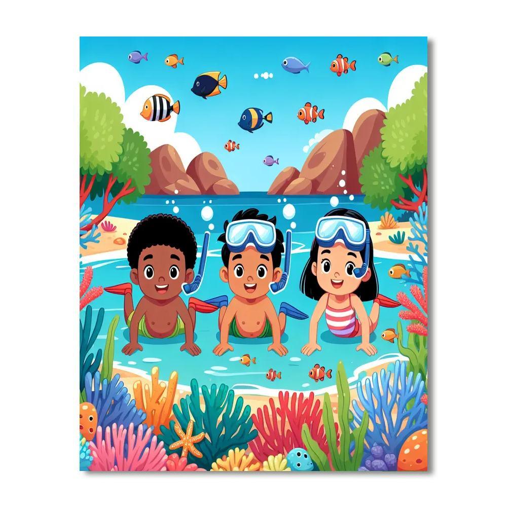 Tropical Lagoon Discovery Painting Number Kit
