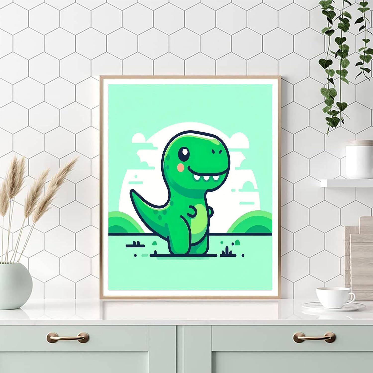 Charming T-rex Numbered Painting Kits