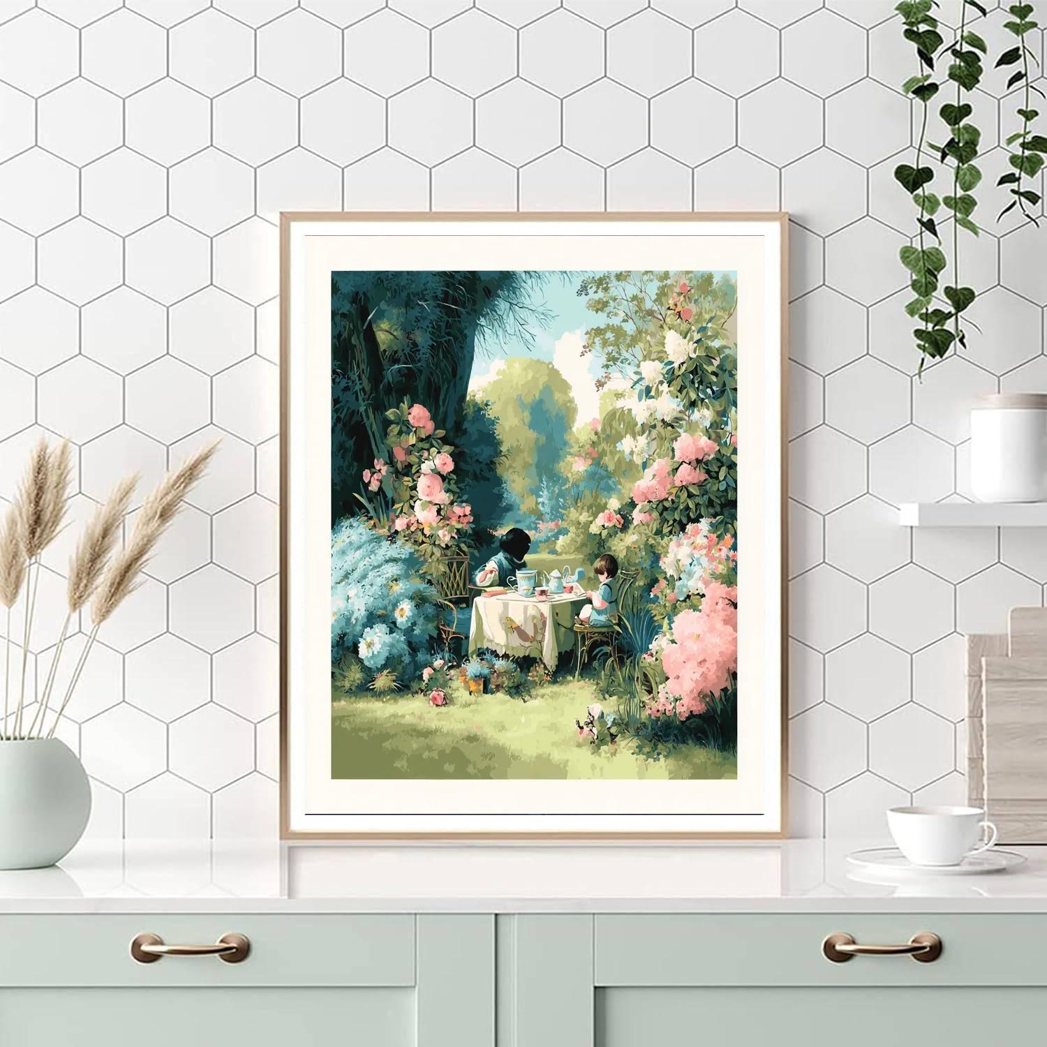 Afternoon Tea With Mother Number Painting