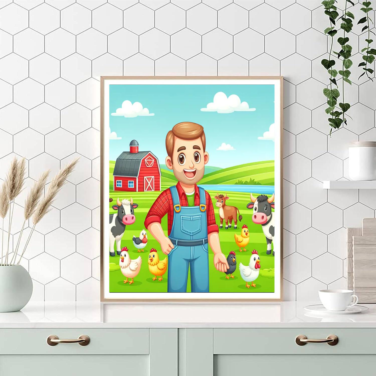 Bright Farm Fun Paint By Numbers Art