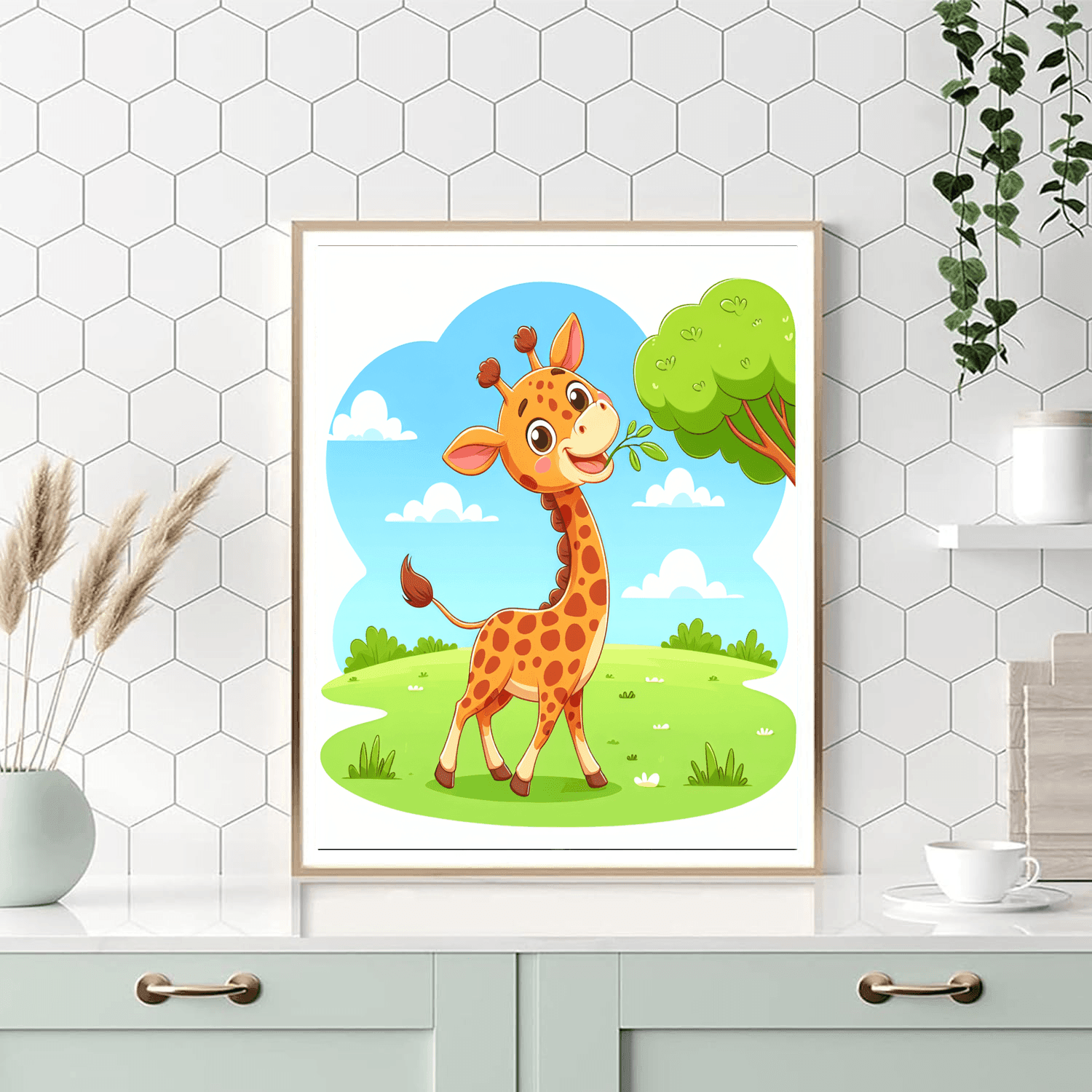 Adorable Giraffe Painting Number Kit