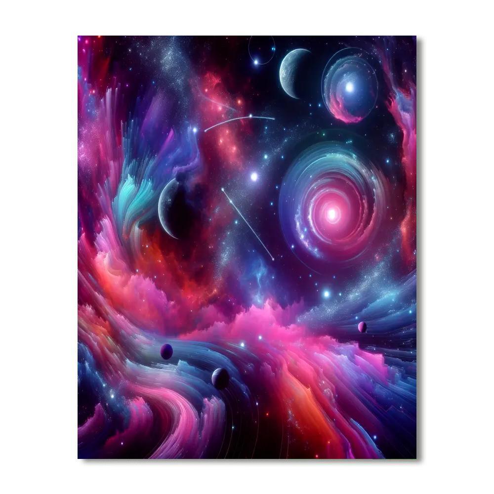 Galactic Neon Dreams Paint By Color