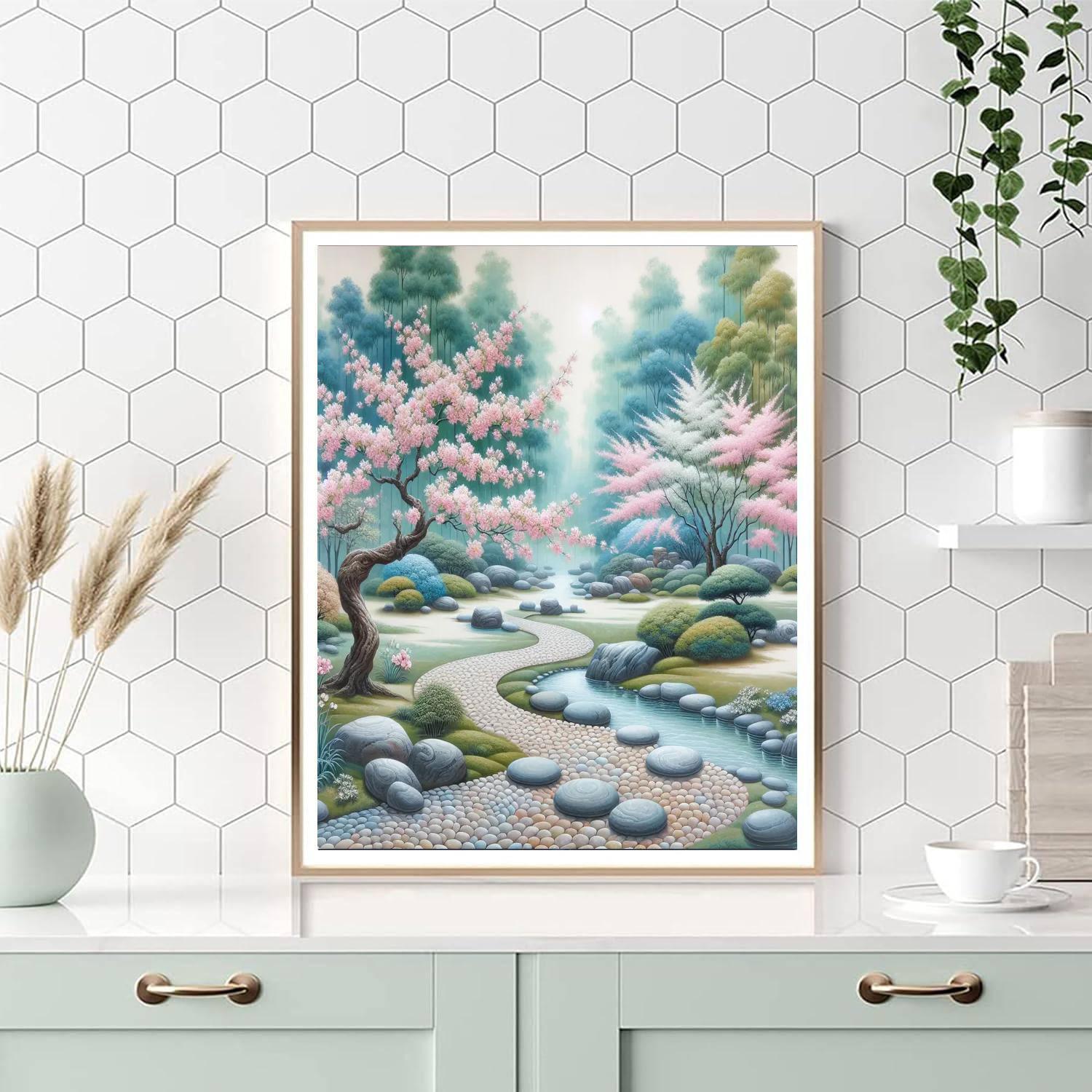 Peaceful Asian Garden Paint By Numbers Kits