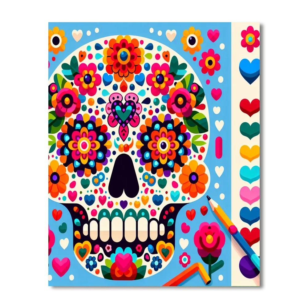 Sweet Sugar Skull Number Painting