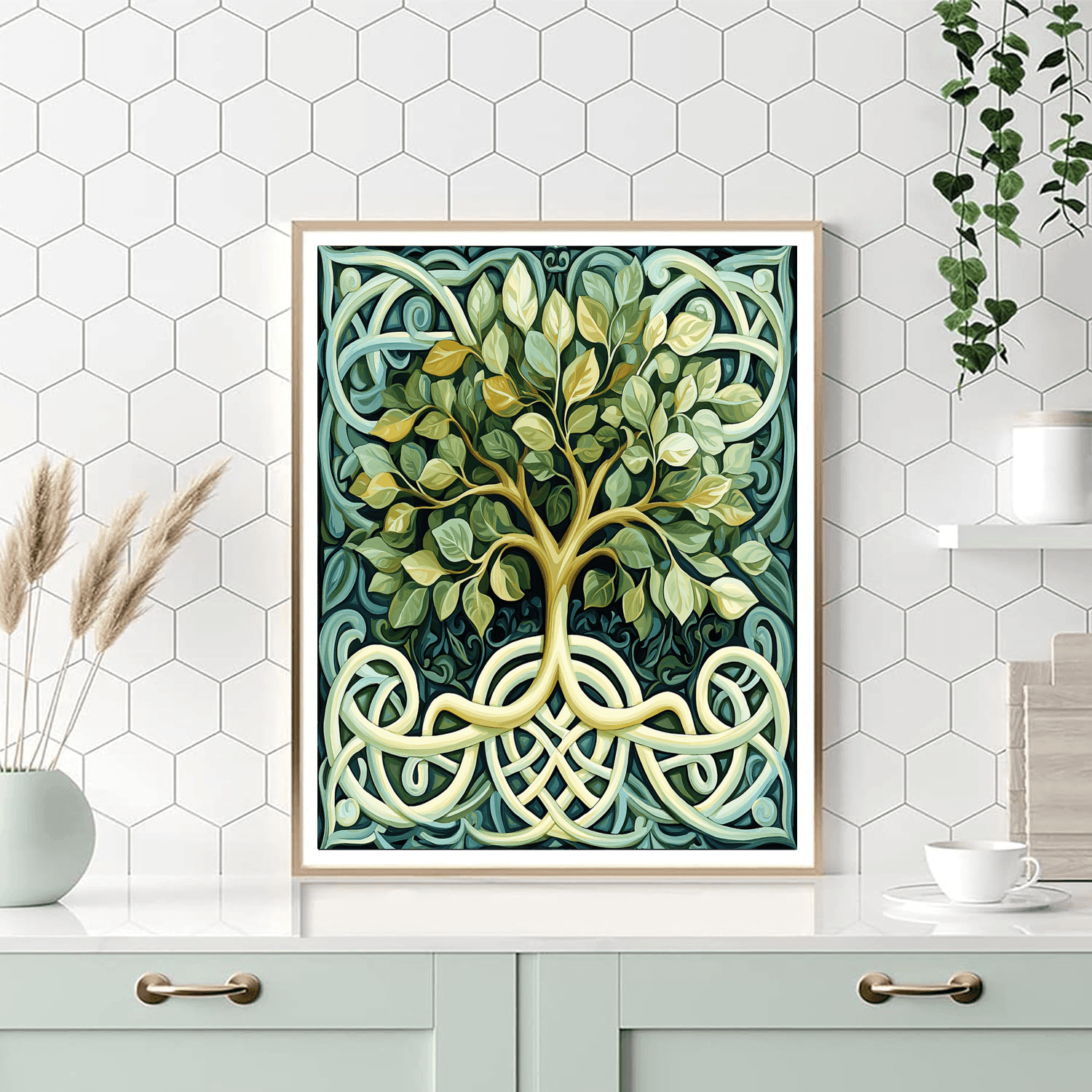 William Morris Inspired Ancient Celtic Mystique  Paint By Color