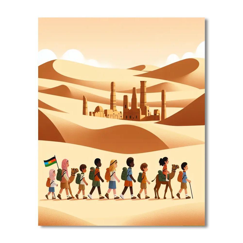 Desert Safari Adventure Paint By Color