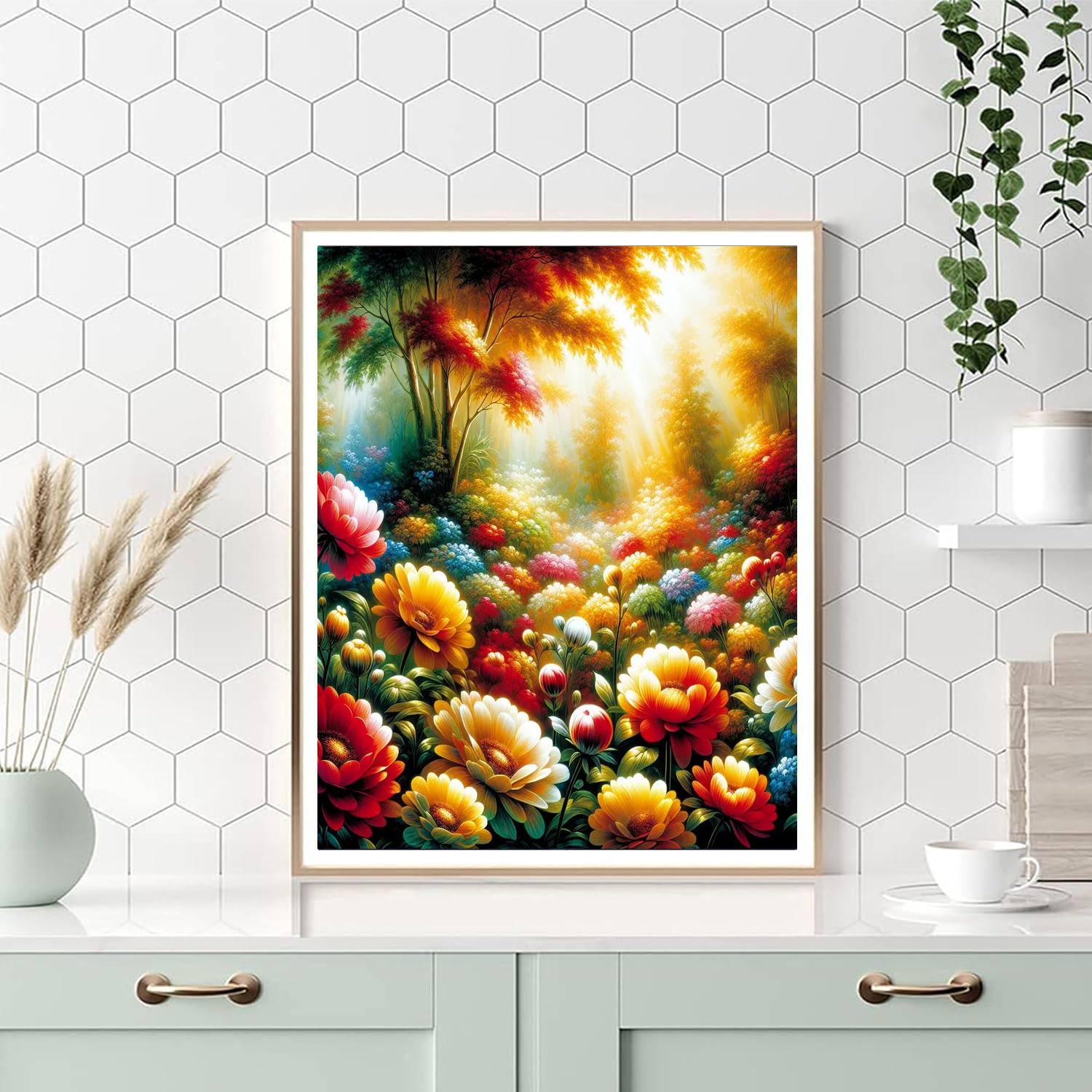 Sunlit Garden Reverie DIY Paint By Numbers