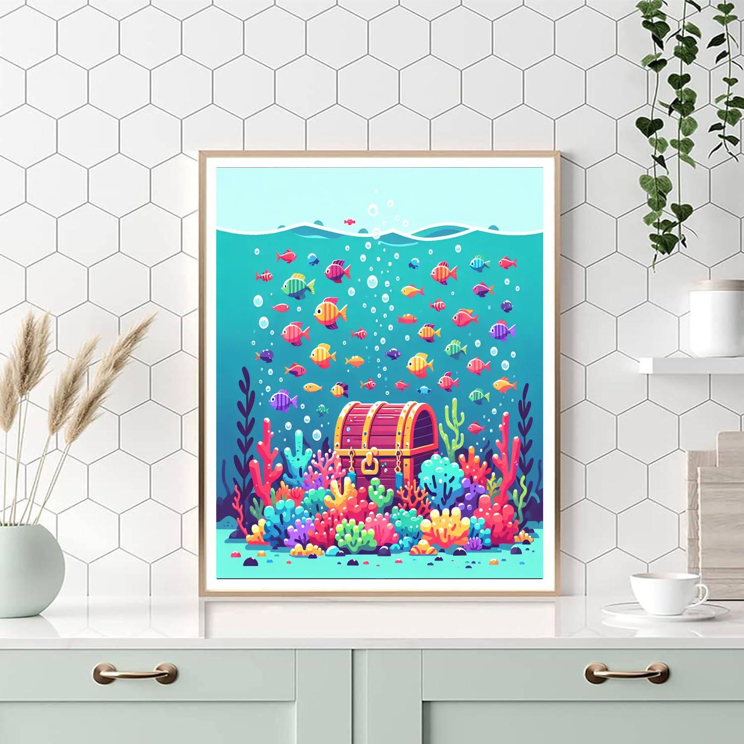 Underwater Treasure Island Paint By Numbers